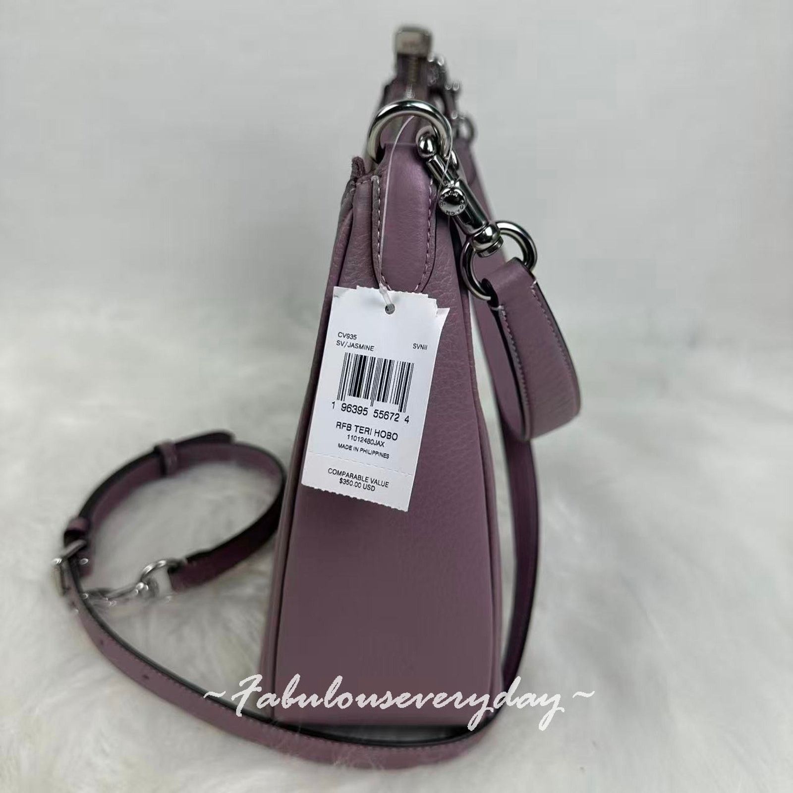 Coach Coach Teri Hobo Shoulder/Crossbody Leather/Silver/Jasmine Size ONE SIZE - 4 Thumbnail