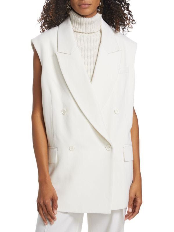 Michael Kors Michael Kors Oversized Double-Breasted Vest Size S / US 4 / IT 40 - 1 Thumbnail