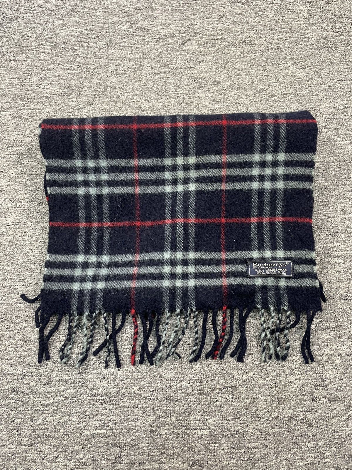Burberry × Vintage Vintage Burberry Cashmere Scarf Muffler Size ONE SIZE - 4 Thumbnail