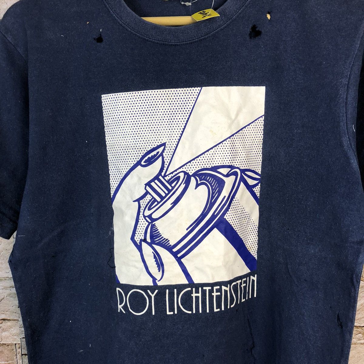Japanese Brand × Vintage Ripped distressed Roy Lichtenstein Blue T-Shirt #A492 Size US M / EU 48-50 / 2 - 5 Thumbnail
