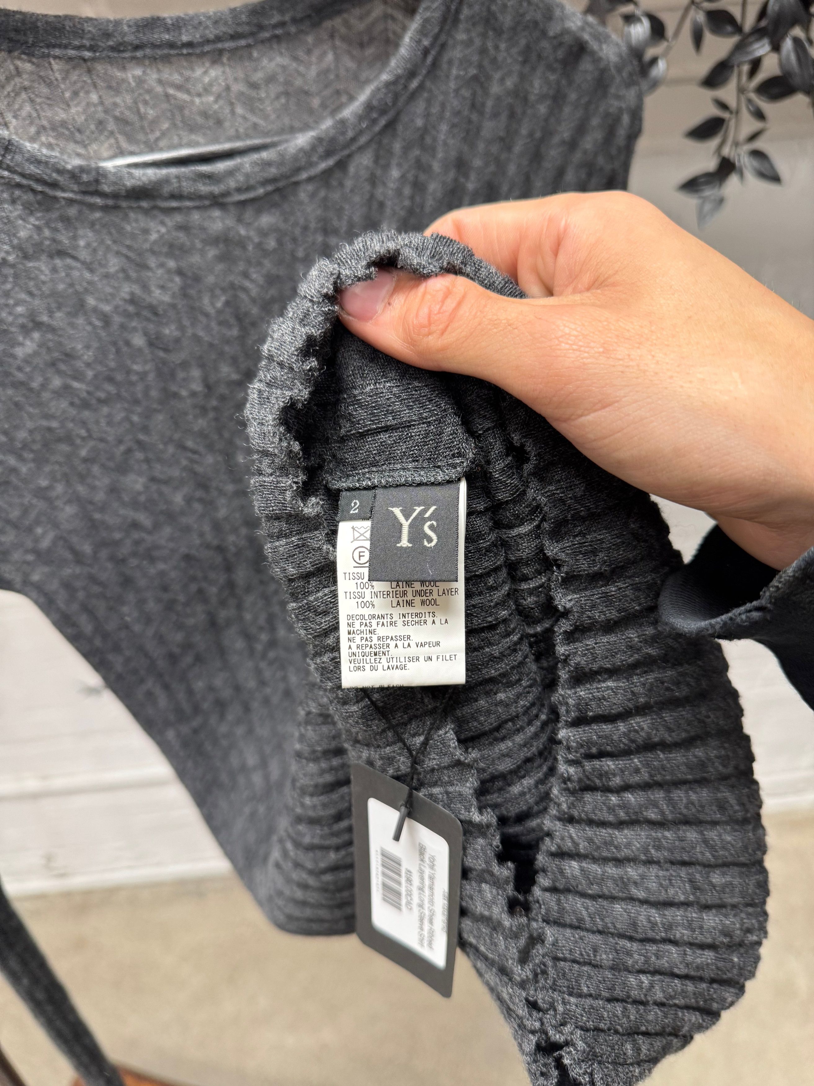 Yohji Yamamoto Yohji Yamamoto Y’s Ribbed Wool Stretch Long Sleeve Size US M / EU 48-50 / 2 - 4 Thumbnail