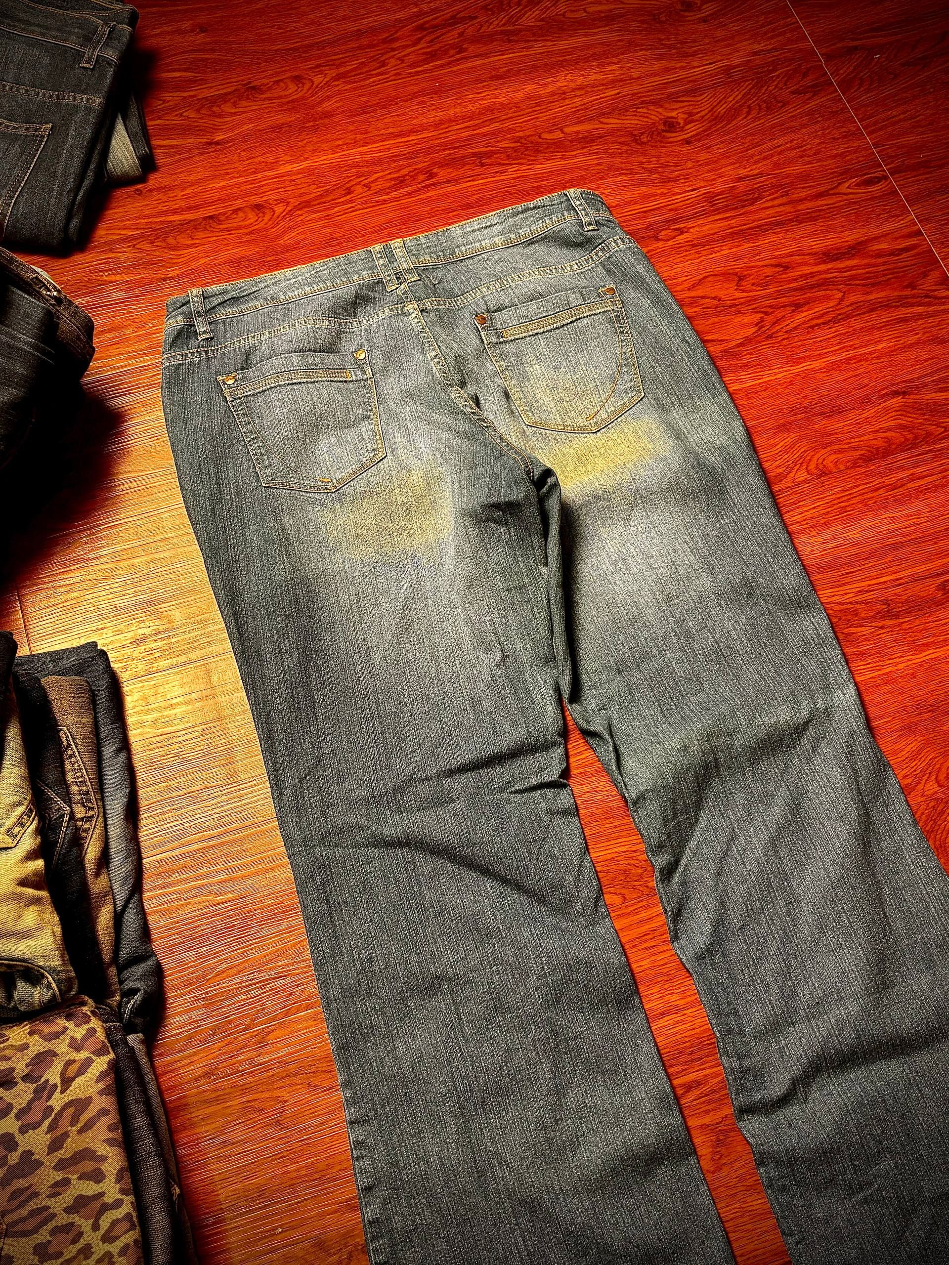If Six Was Nine Vintage Clean Silver Fade Minimal Pocket Flare Denim Pants Size 34" / US 12 / IT 48 - 3 Thumbnail