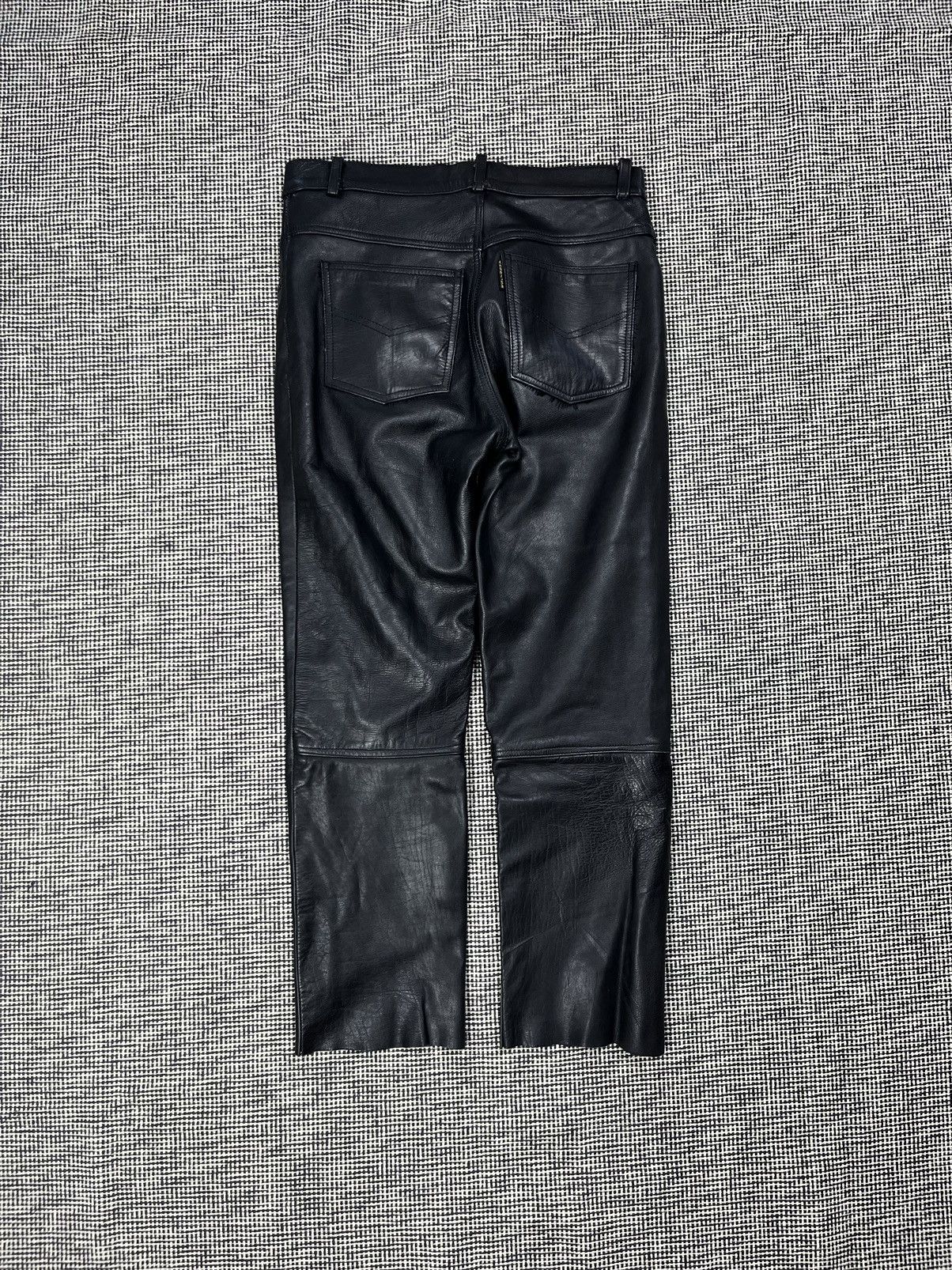 Genuine Leather ➕ Vintage genuine leather racing moto pants avant garde Size US 32 / EU 48 - 2 Thumbnail