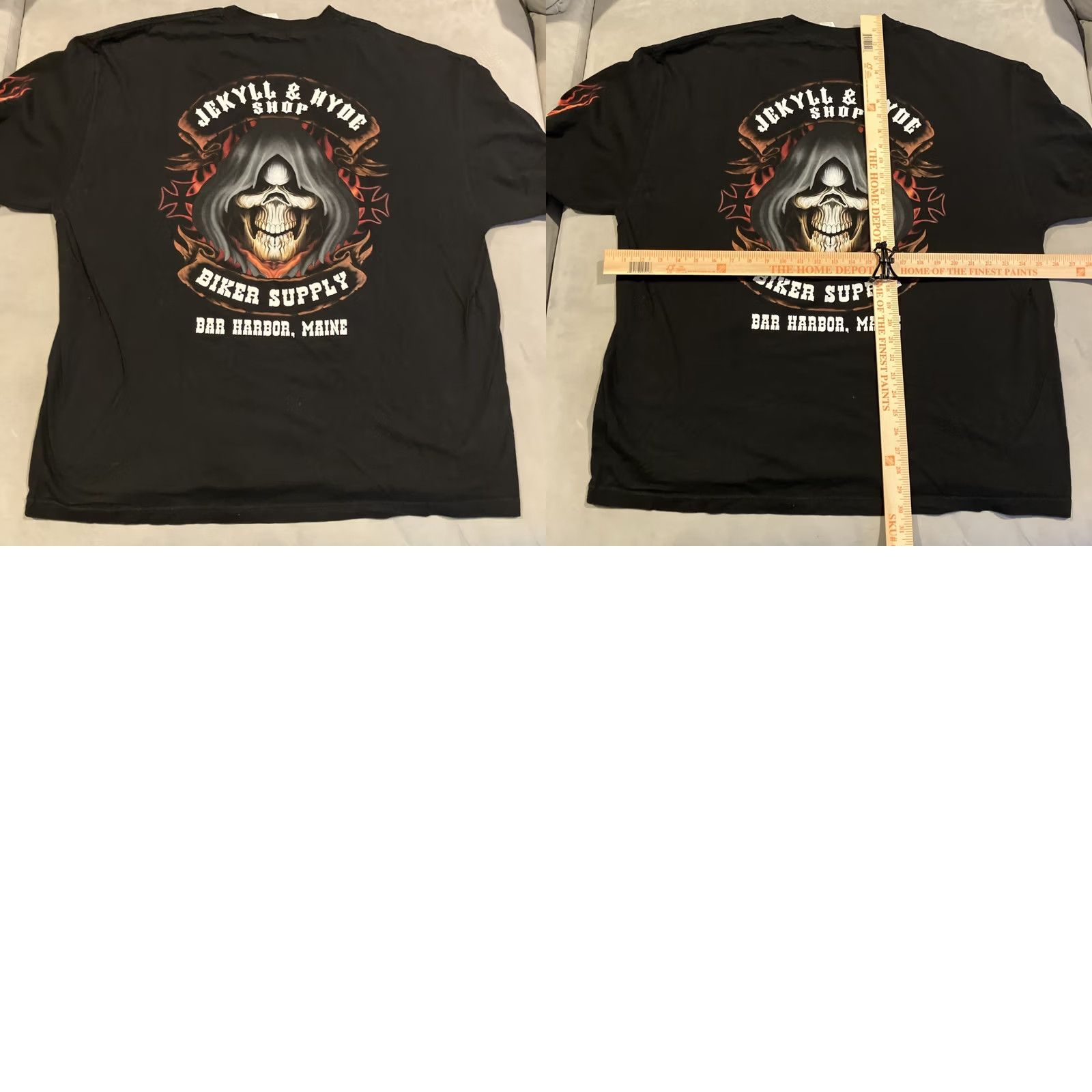 Vintage VINTAGE Jekyll & Hyde Shop T Shirt XXL Black Graphic Print Crew Neck 2XL Hot Leathers Men's Regular Short Sleeves Size US XXL / EU 58 / 5 - 8 Thumbnail