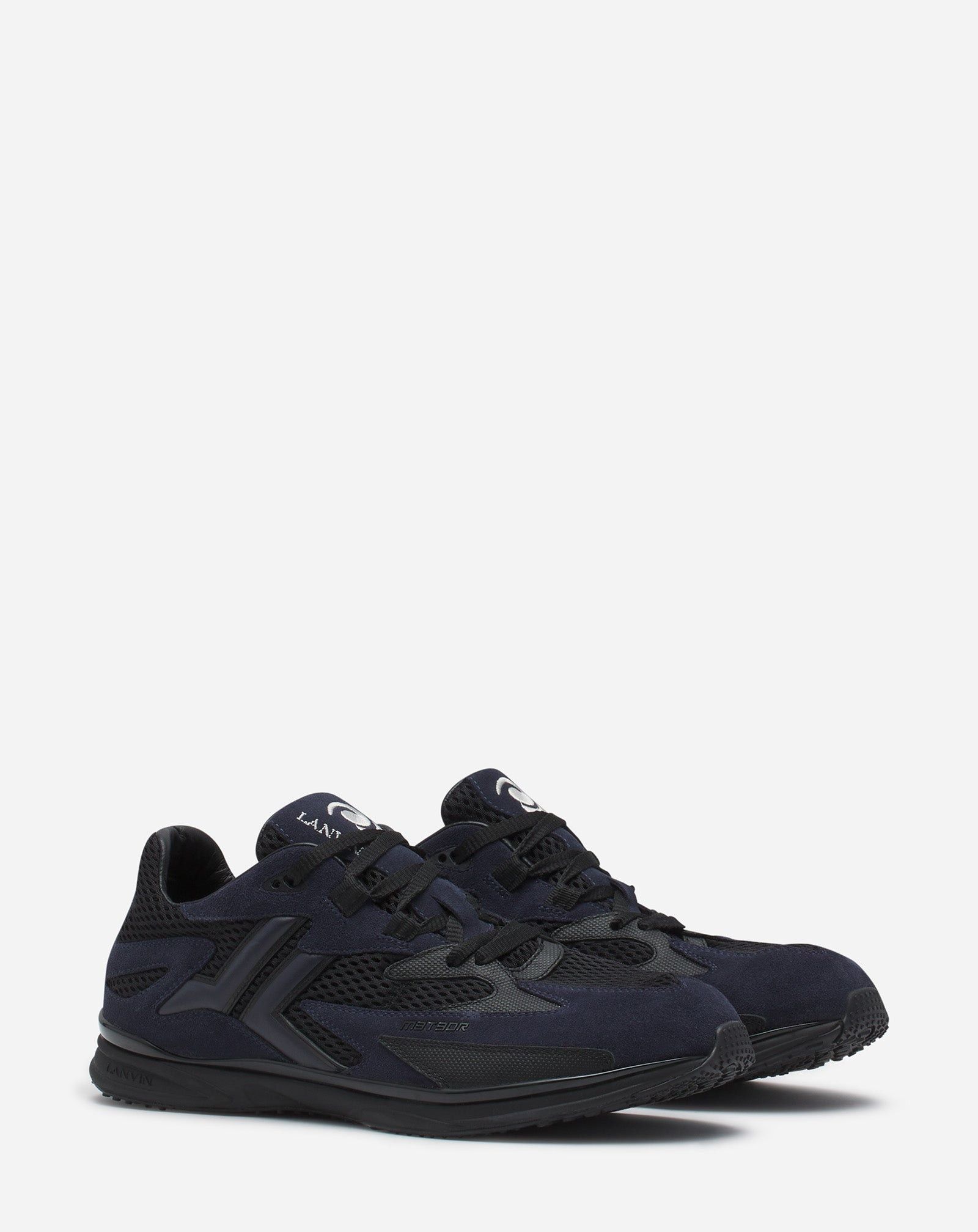 Lanvin o1w1db10226 Meteor Sneakers in Mesh And Suede Size US 12 / EU 45 - 2 Thumbnail