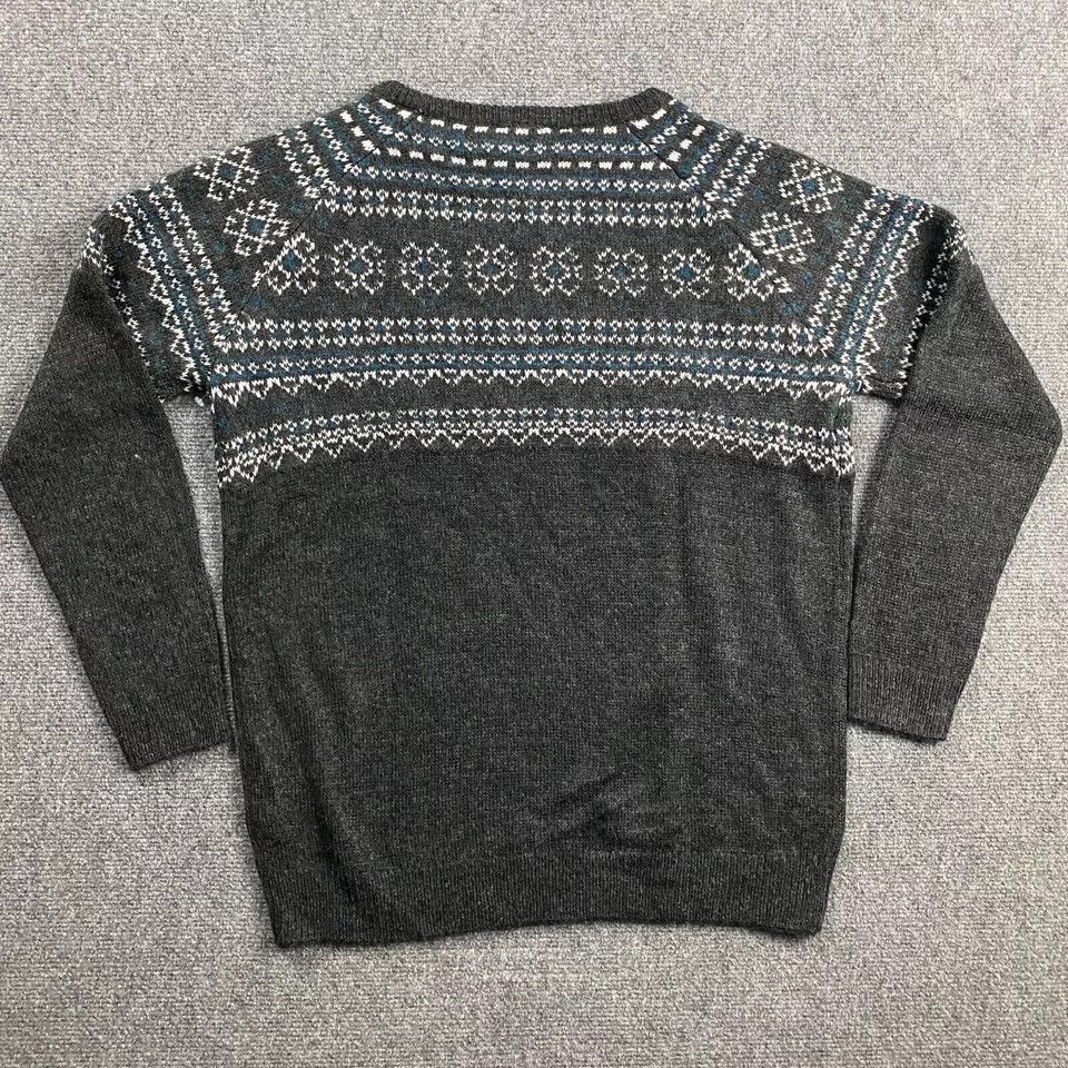 Other Esmara Sweater Women's Medium Fair Isle Knit Gray Pullover Size M / US 6-8 / IT 42-44 - 3 Thumbnail