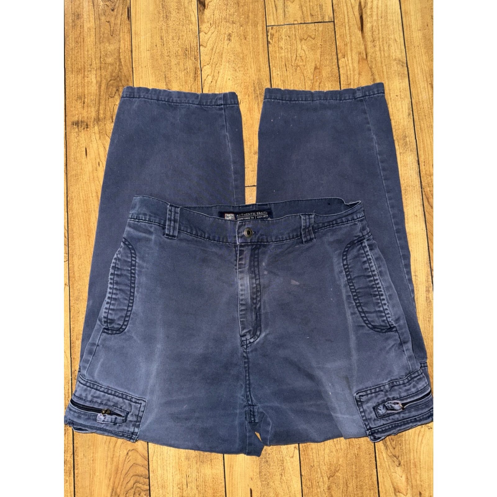 Faded Glory VINTAGE Faded Glory Cargo Pants Blue 33x31 Men Pants Regular Size 33 31 Inseam Size US 33 - 3 Thumbnail