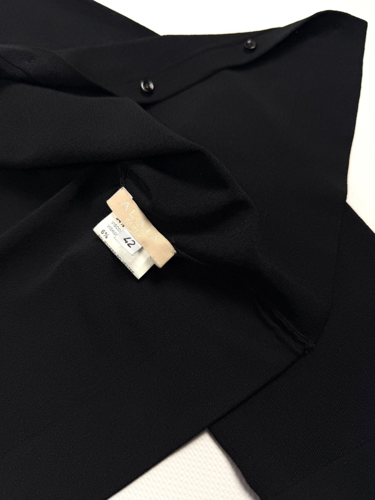 Alaia Alaia Archive Black Cropped Button Viscose Cardigan Size 42 Size M / US 6-8 / IT 42-44 - 14 Thumbnail