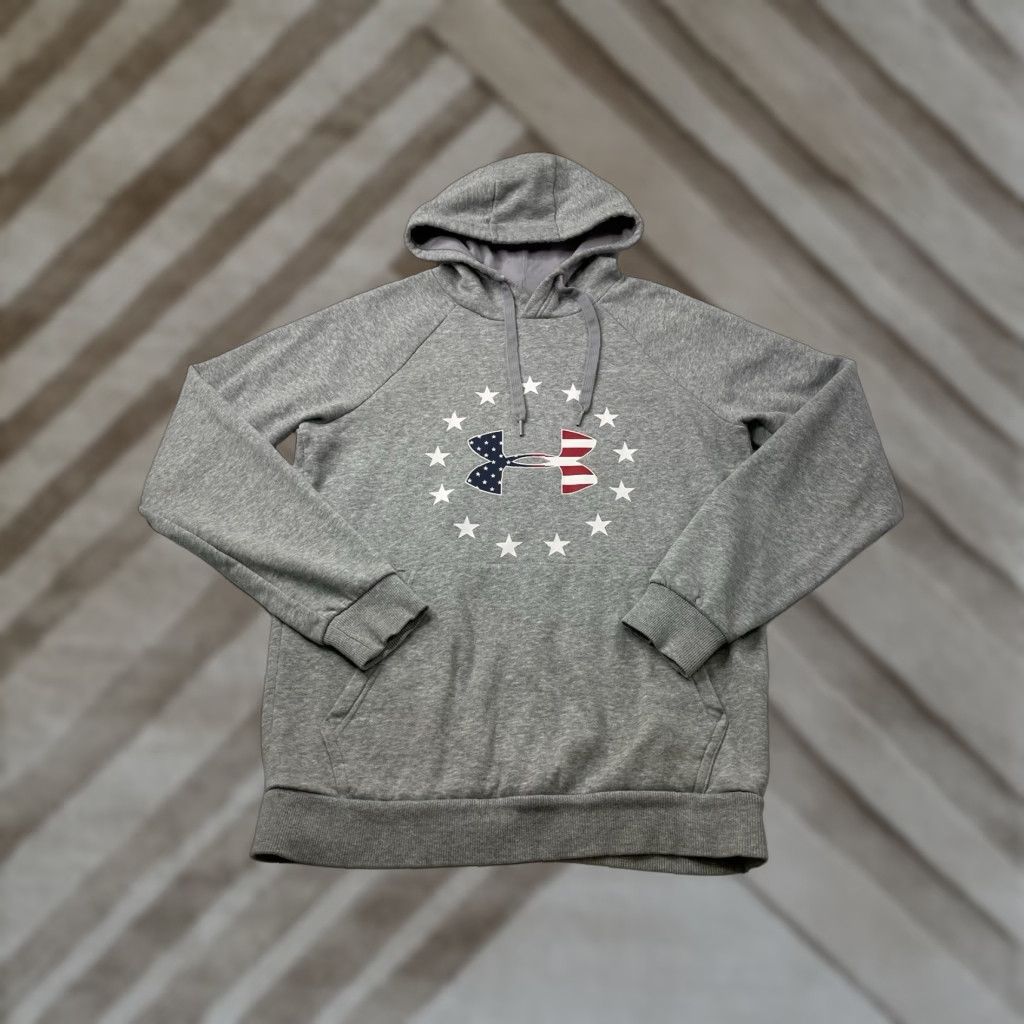 Under Armour Under Armour Hoodie Men's UA Freedom Fleece Big Logo Hoodie Hooded Sweatshirt Small Gray Size US S / EU 44-46 / 1 - 1 Thumbnail