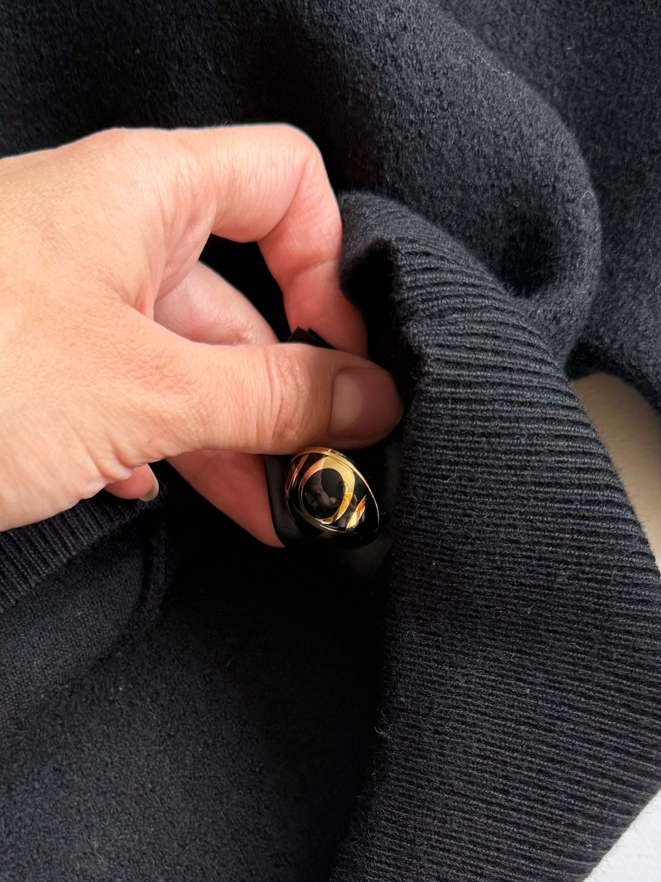 Toteme Women's Toteme Studio Black Wool Boxy Sweater Cardigan Knit Size M / US 6-8 / IT 42-44 - 5 Thumbnail