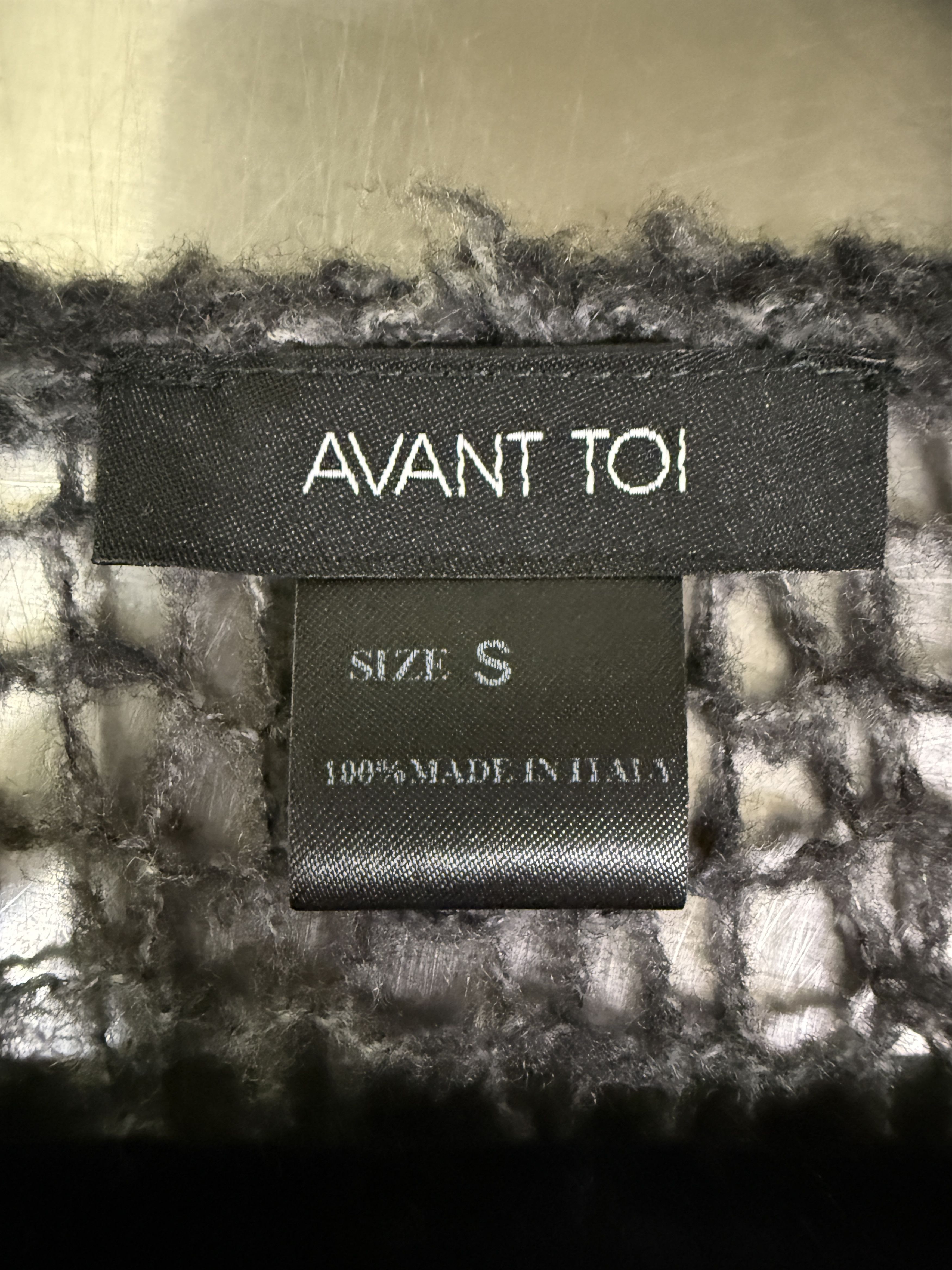 Avant Toi Silk Cashmere Open Knit V-Neck Oversized Sweater