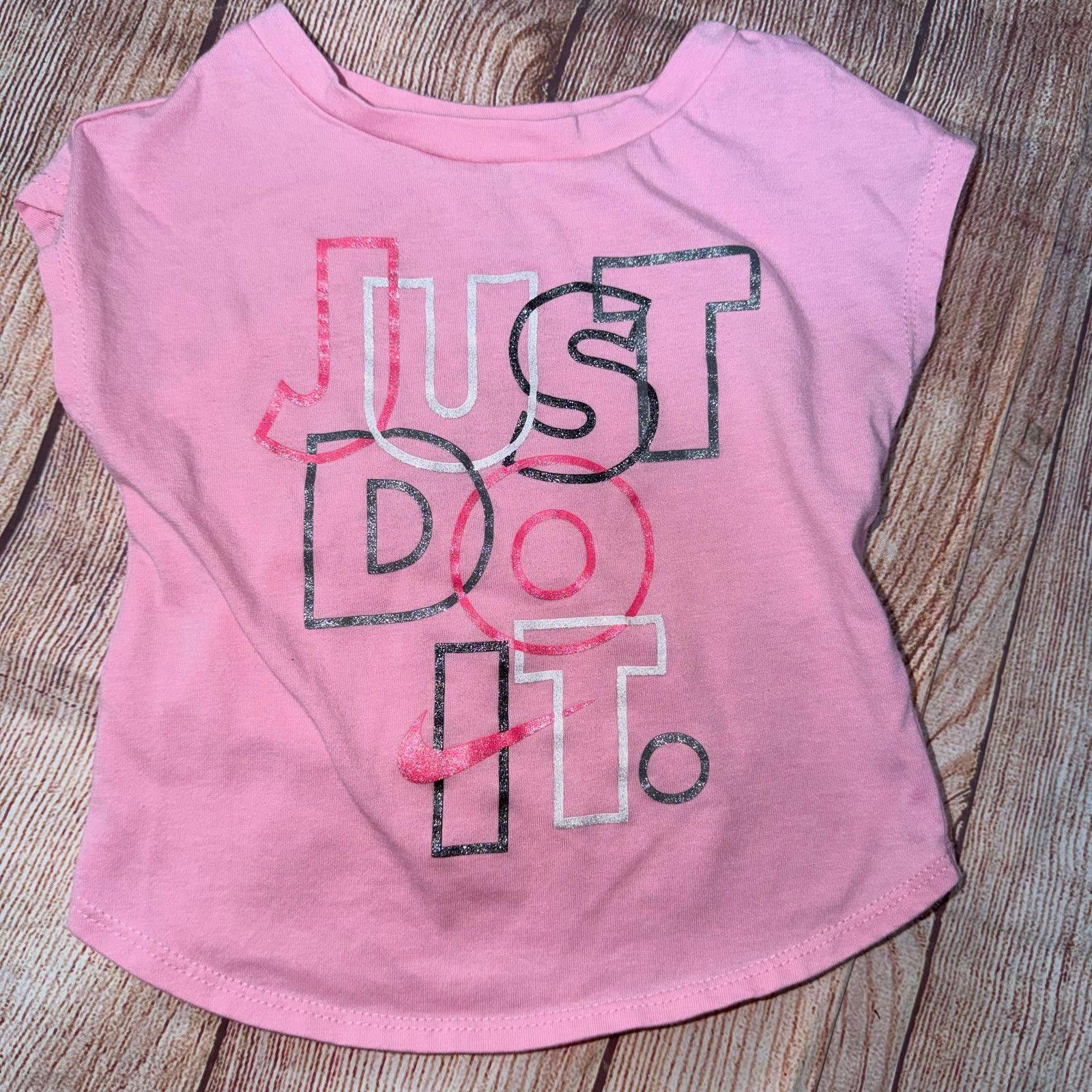 Nike Nike Kids Just Do It Pink Girls 2T T-Shirt Size ONE SIZE - 1 Thumbnail