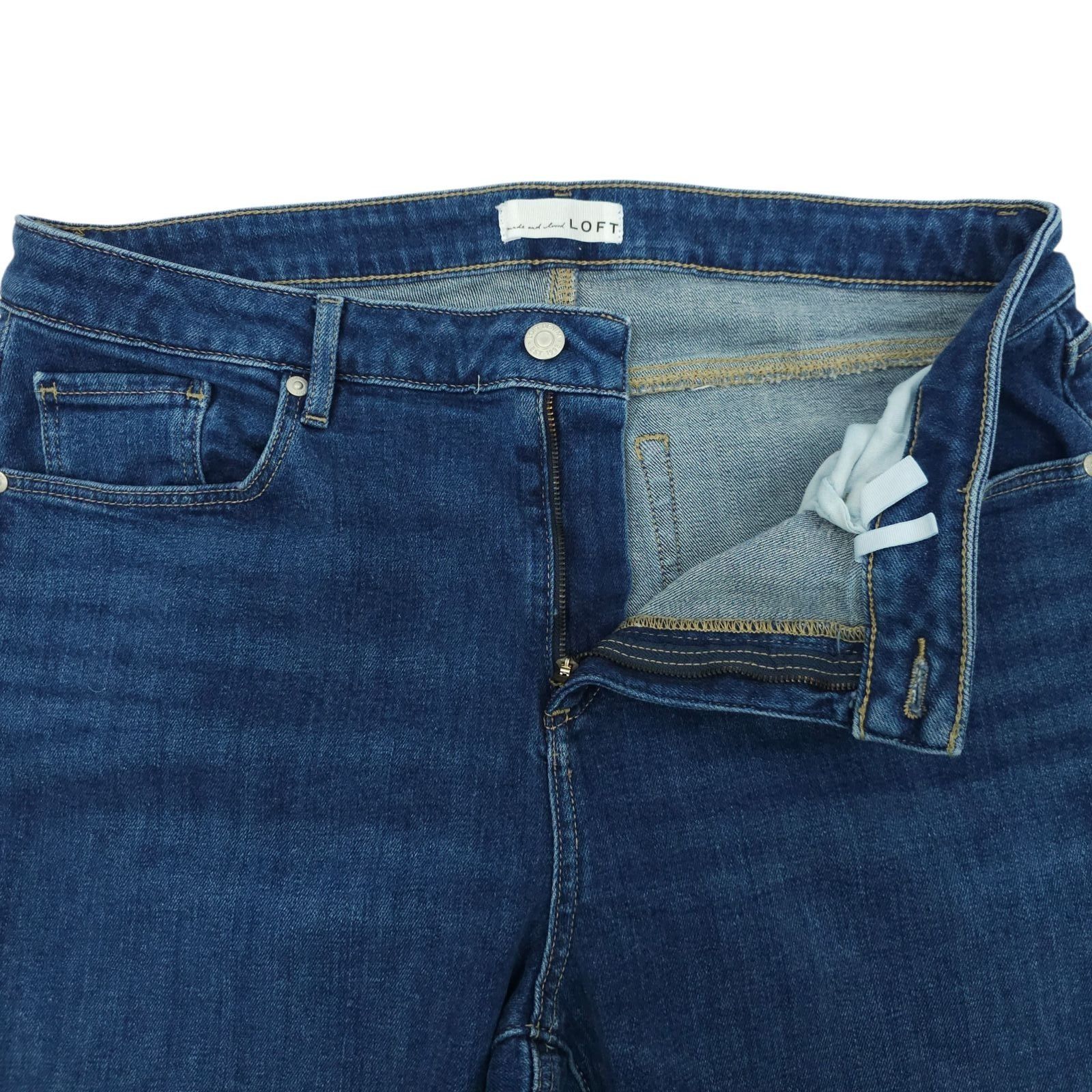Loft Loft Curvy Super Soft Girlfriend Jeans 14 High Waisted Denim Size 36" / US 14 / IT 50 - 9 Thumbnail