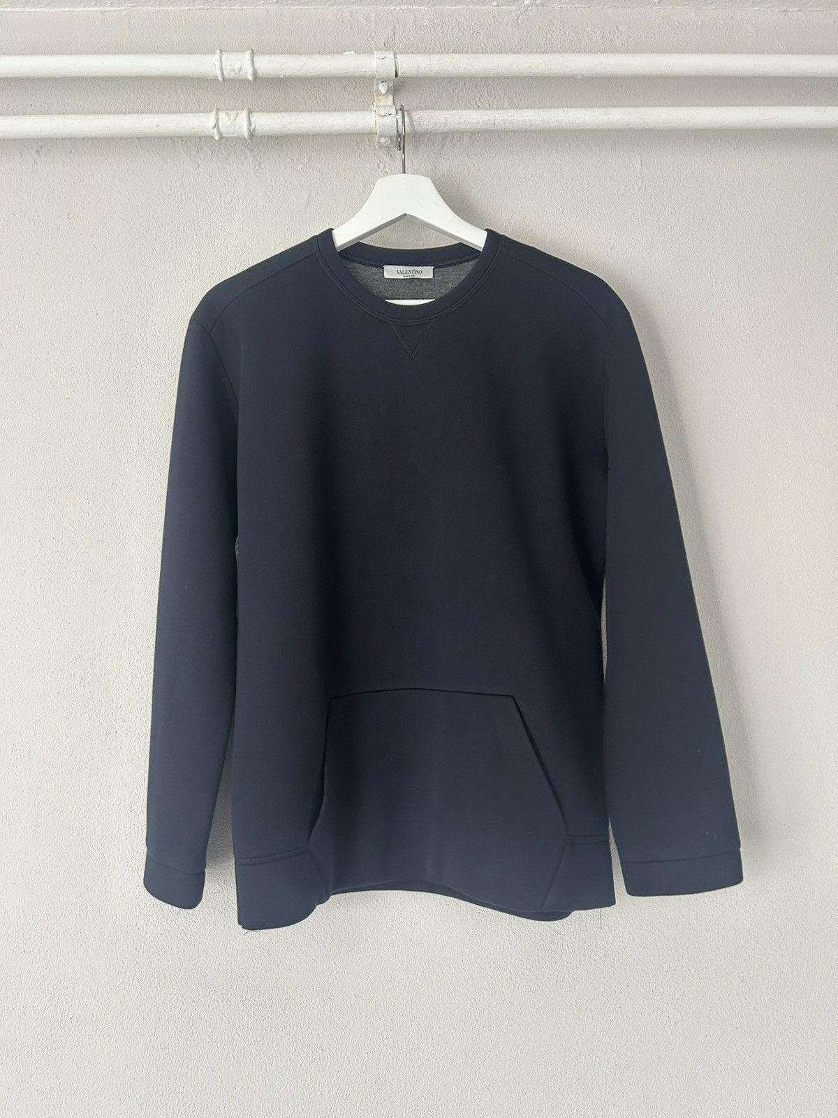 image of Valentino x Valentino Garavani Modal Pocket Sweatshirt in Navy, Men's (Size Small)