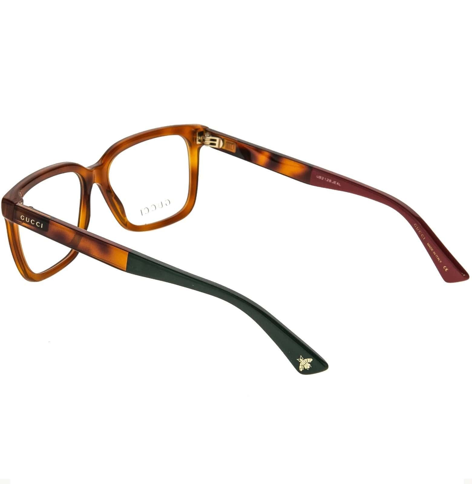 Gucci GUCCI GG0160O 0160 Tortoise Red Green Eyeglasses Optical 004 Size ONE SIZE - 8 Thumbnail