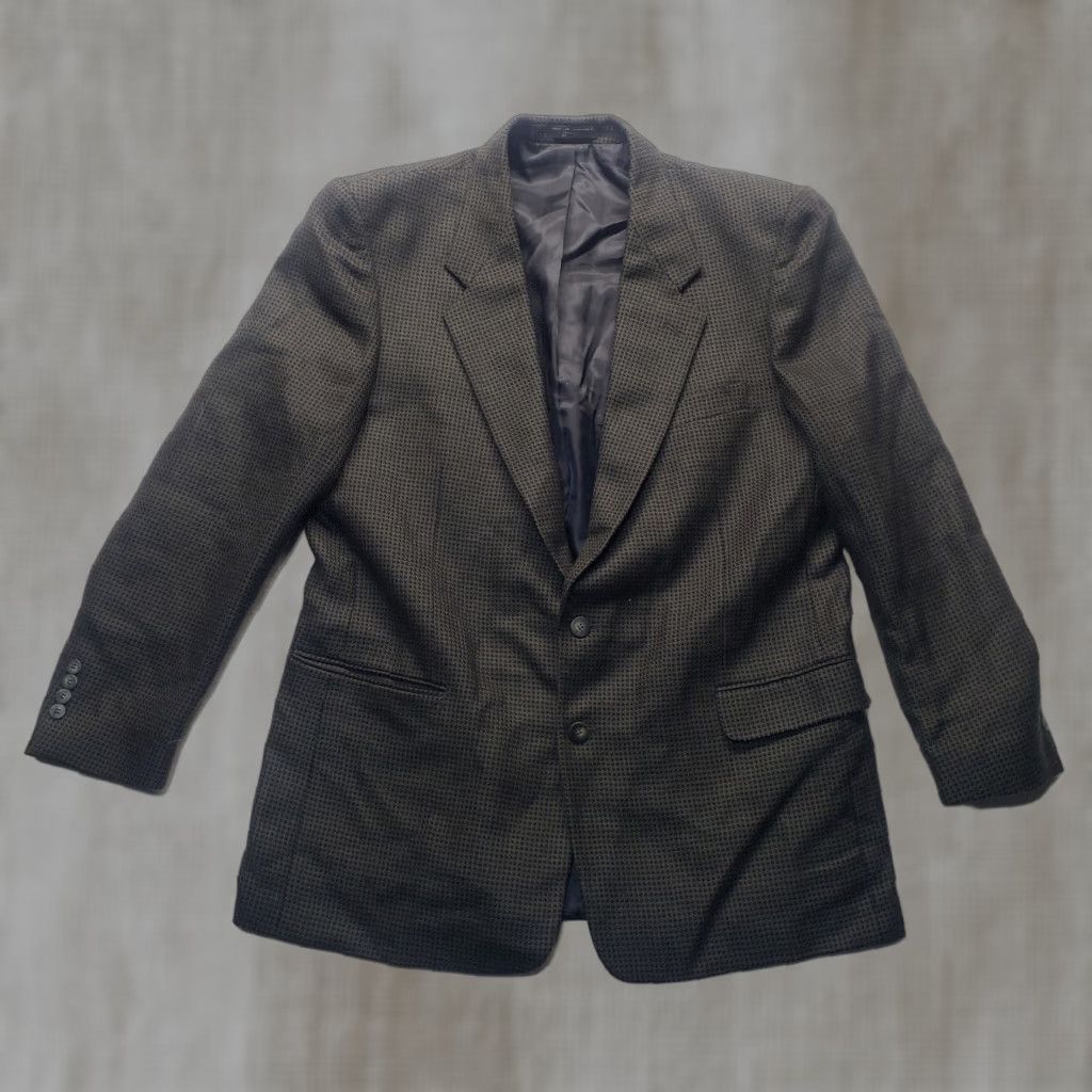Jones New York Jones New York Sport Coat Gray Mens 46R 100% Wool Blazer Jacket Office Career Size 46R - 1 Thumbnail