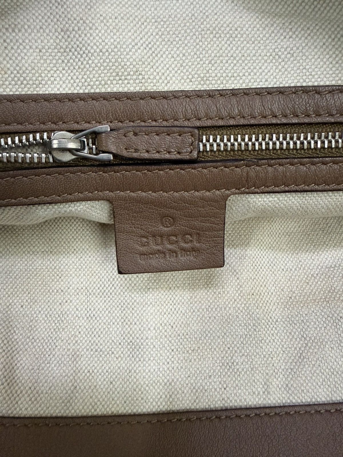 Gucci Gucci Brown Leather Braided Strap Bag Size ONE SIZE - 7 Thumbnail