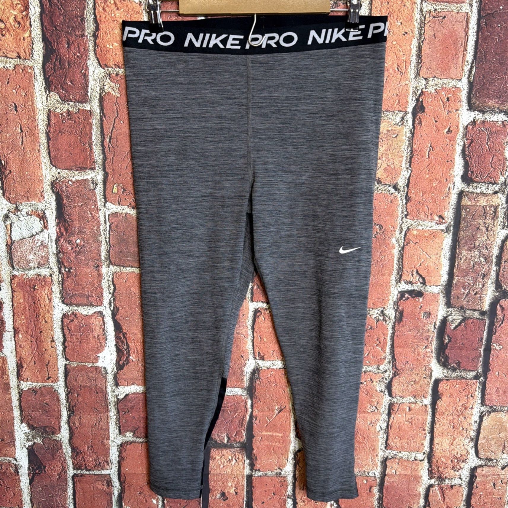 Nike Nike Pro Women's Leggings Gray XL Size 40" / US 18 - 2 Thumbnail