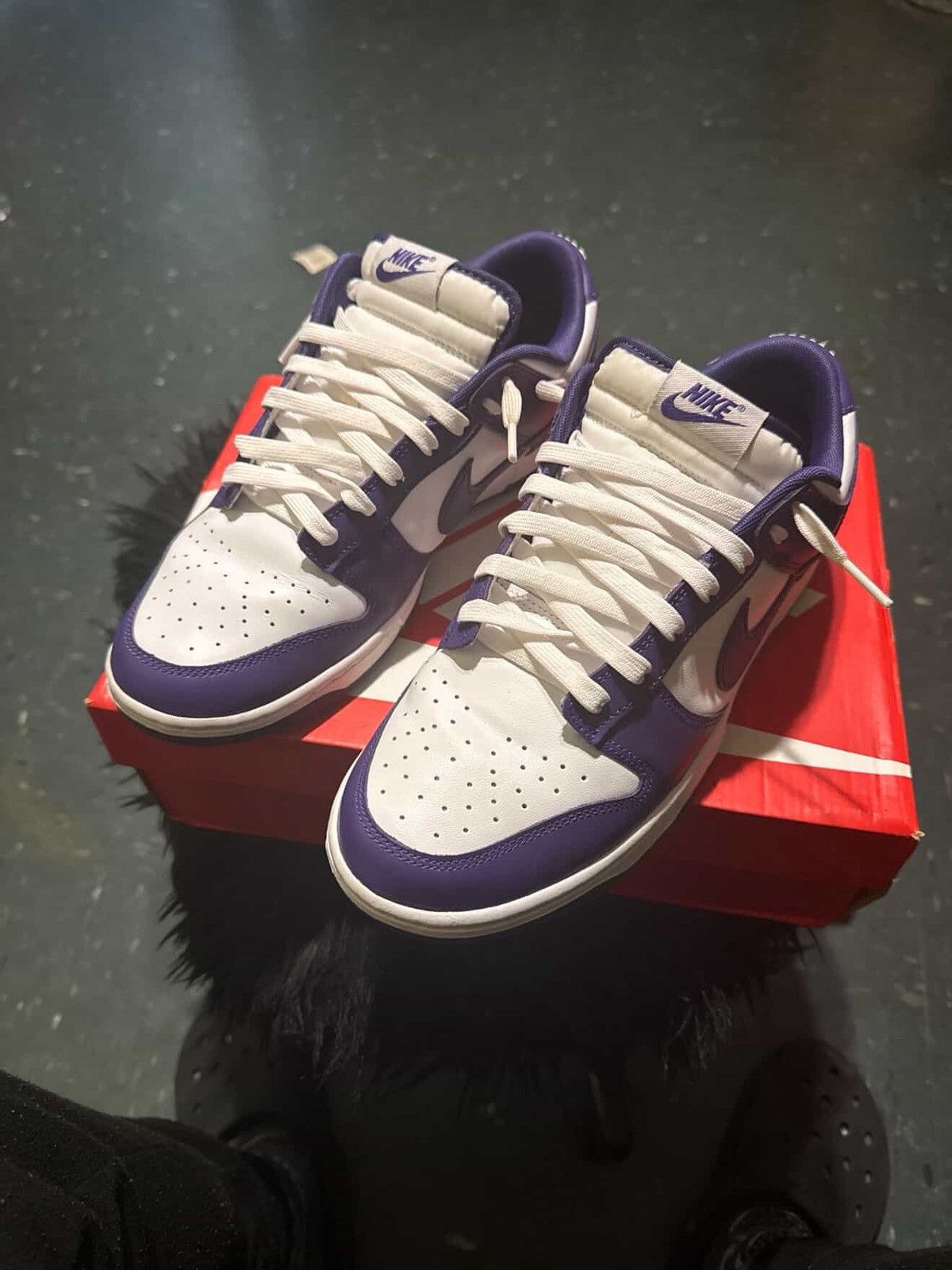 Nike Nike Dunk Low Retro Court Purple White 2022 Men’s Size 10.5 Size US 10.5 / EU 43-44 - 1 Thumbnail