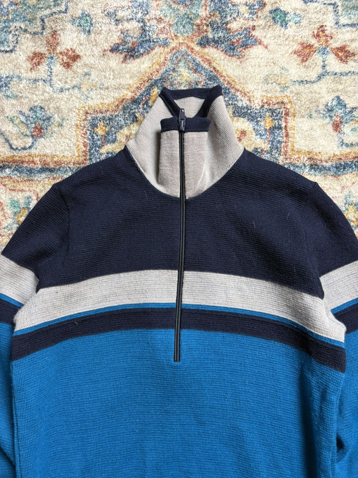 Vintage Vintage White Ram 1/4 Zip-up Pullover Sweater Small Size S / US 4 / IT 40 - 4 Thumbnail