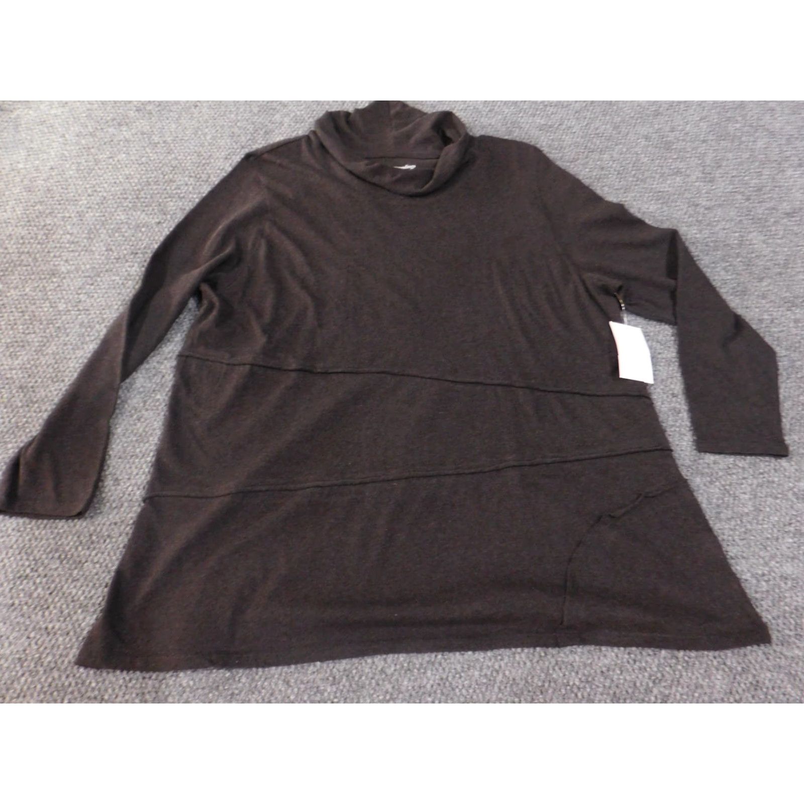 Soft Surroundings Soft Surroundings SweatER Womens 2XL Black Cowl Neck Long Sleeve Tunic Pullover Layered Knit Top Size XXL / US 16-18 / IT 52-54 - 4 Thumbnail