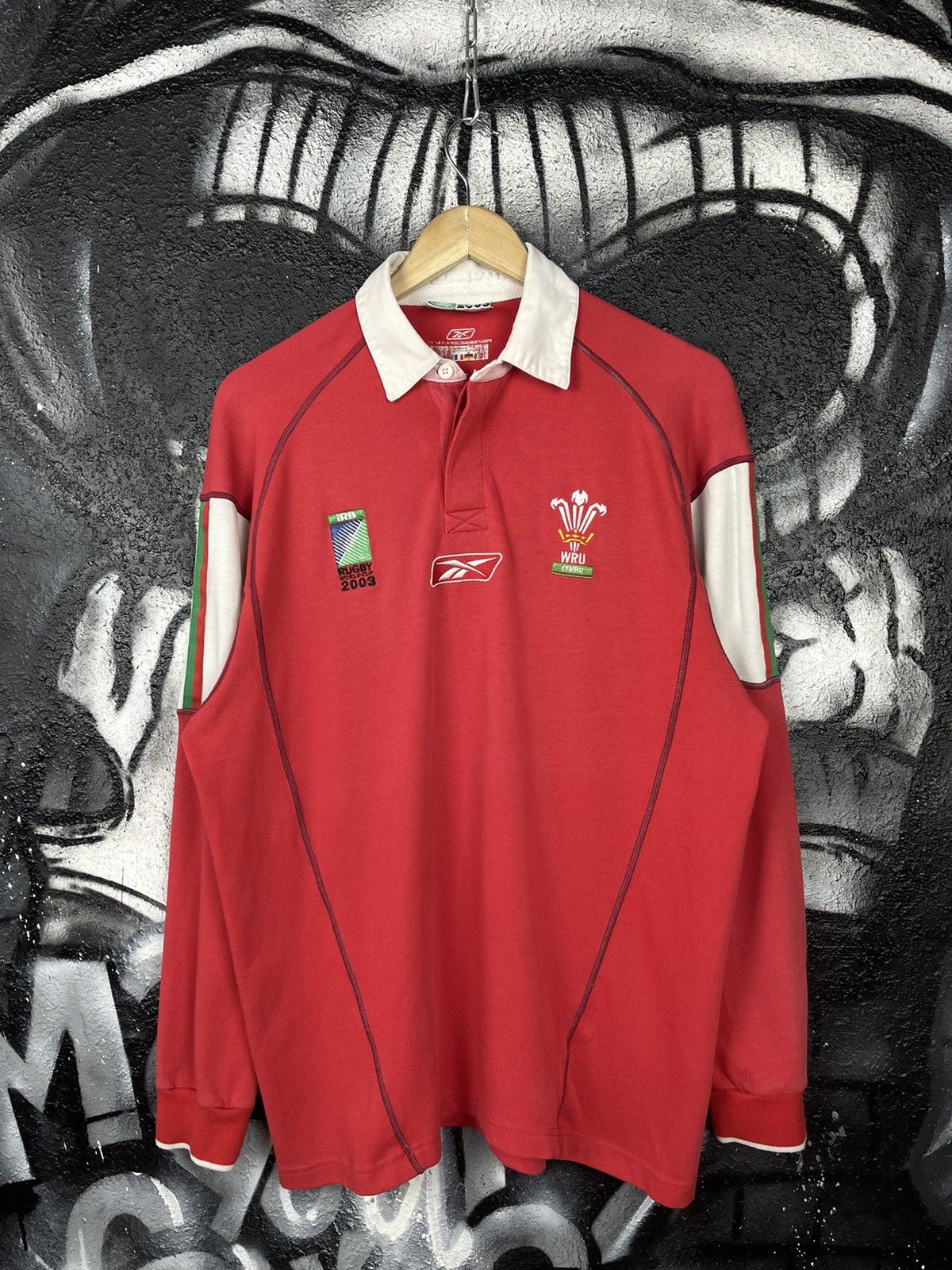Reebok Y2K Wales Reebok Rugby Jersey Shirt World Cup 2003 WRU Size US M / EU 48-50 / 2 - 2 Thumbnail