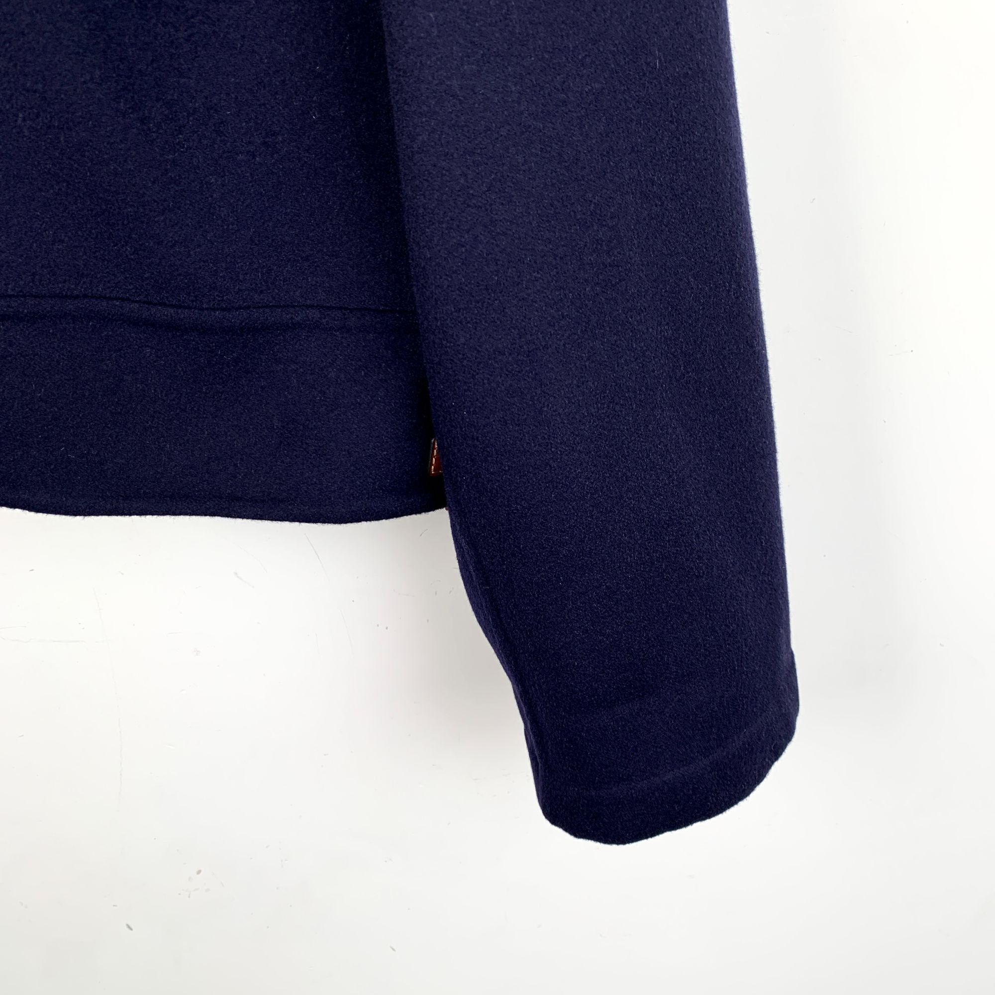 Celine Celine Dark Blue Cashmere Hooded Jacket With Gold Button Det Size S / US 4 / IT 40 - 6 Thumbnail