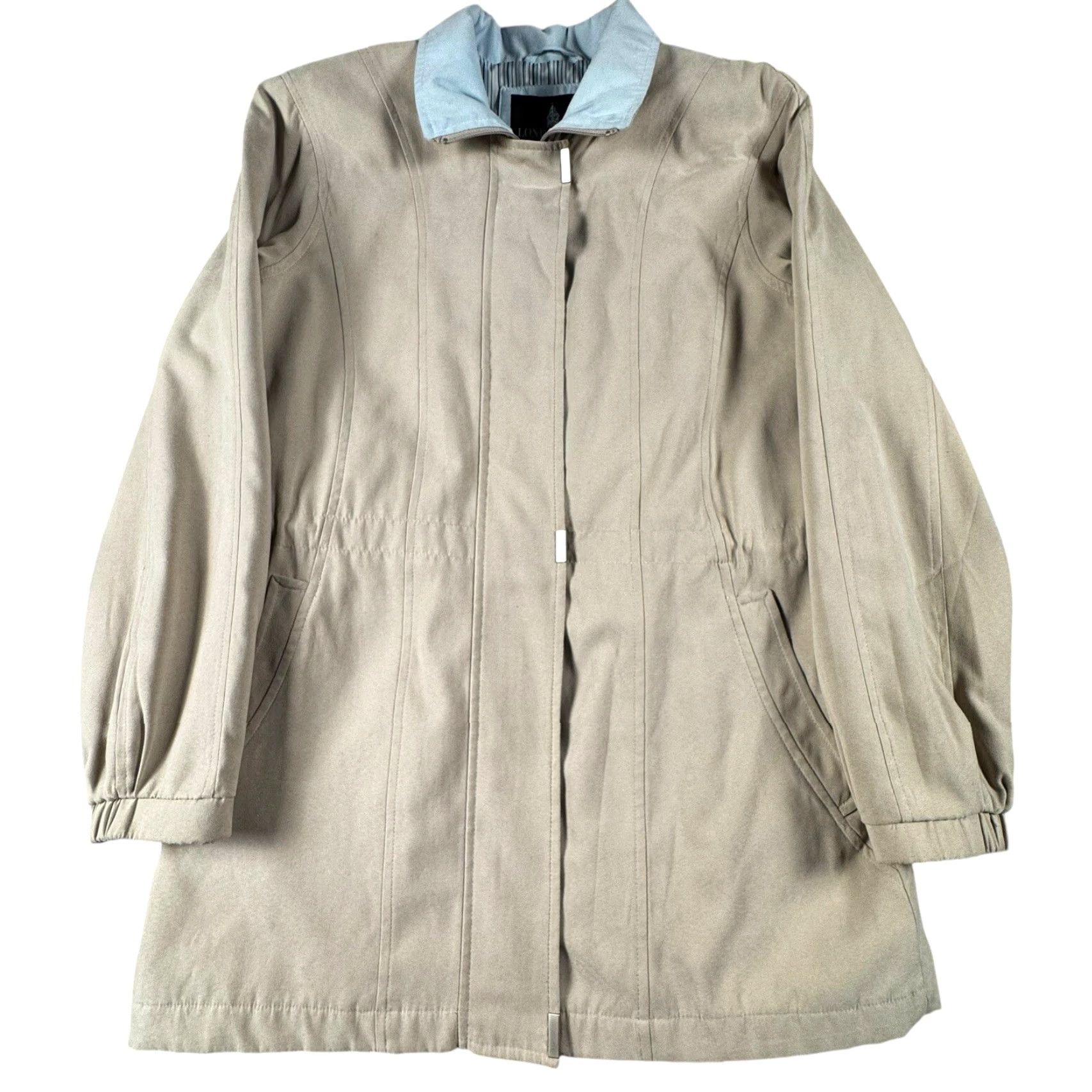 London Fog VINTAGE London Fog Coat Women's S Lined Full Zip Snap Synch Waist Faux Suede Coat Size S / US 4 / IT 40 - 3 Thumbnail