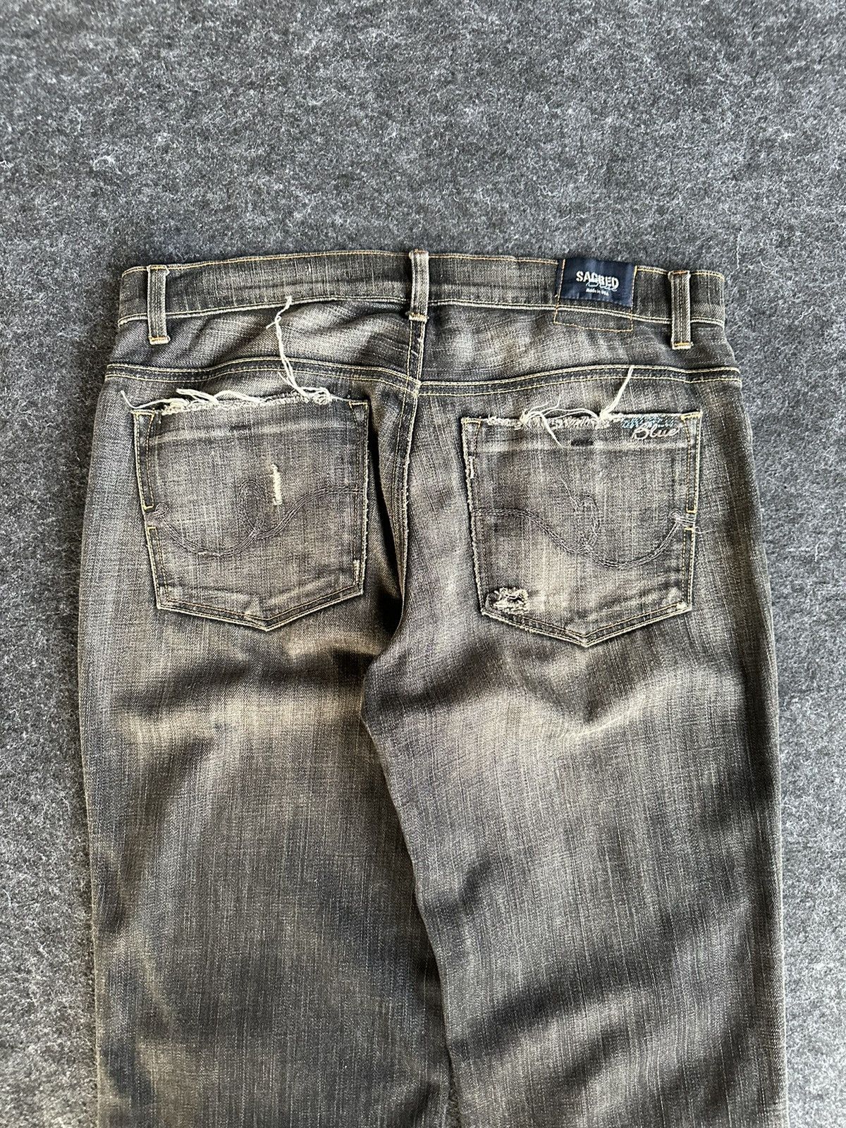 Vintage Vintage Sacred Blue Usa Flare Denim D452 Size US 32 / EU 48 - 7 Thumbnail
