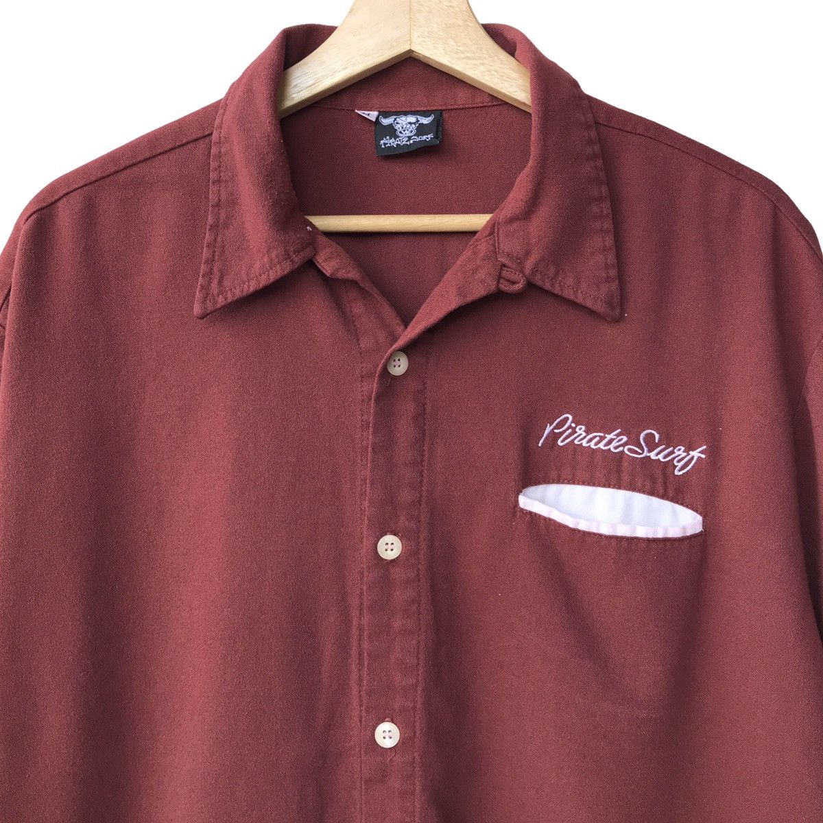 Vintage Pirate Surf Yoki Yokoyama Vintage Rayon Crepe Bowling Shirt Size US L / EU 52-54 / 3 - 3 Thumbnail