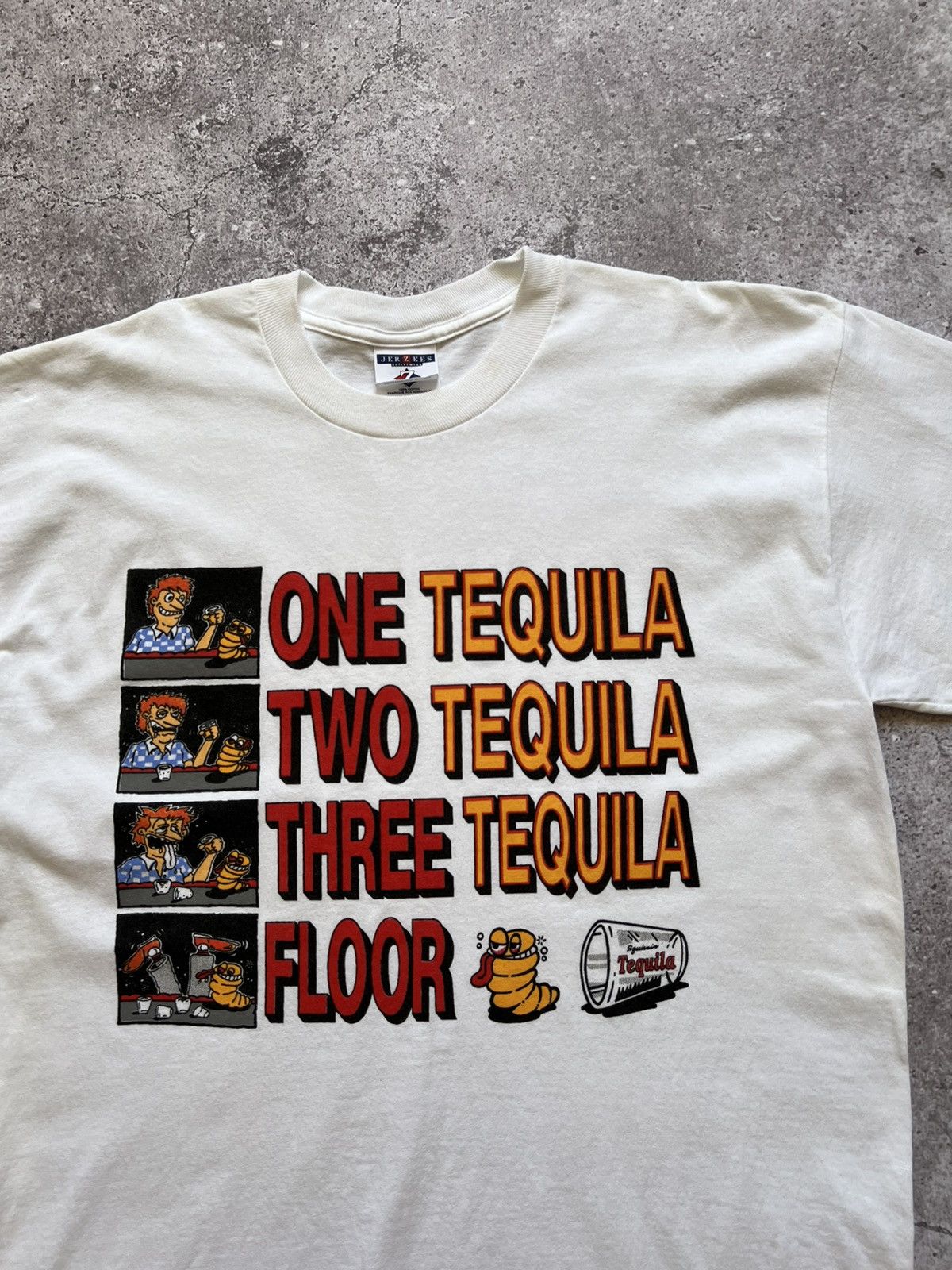 Vintage Vintage One Tequila Two Tequila Three Floor Humor T-shirt Size US L / EU 52-54 / 3 - 4 Thumbnail