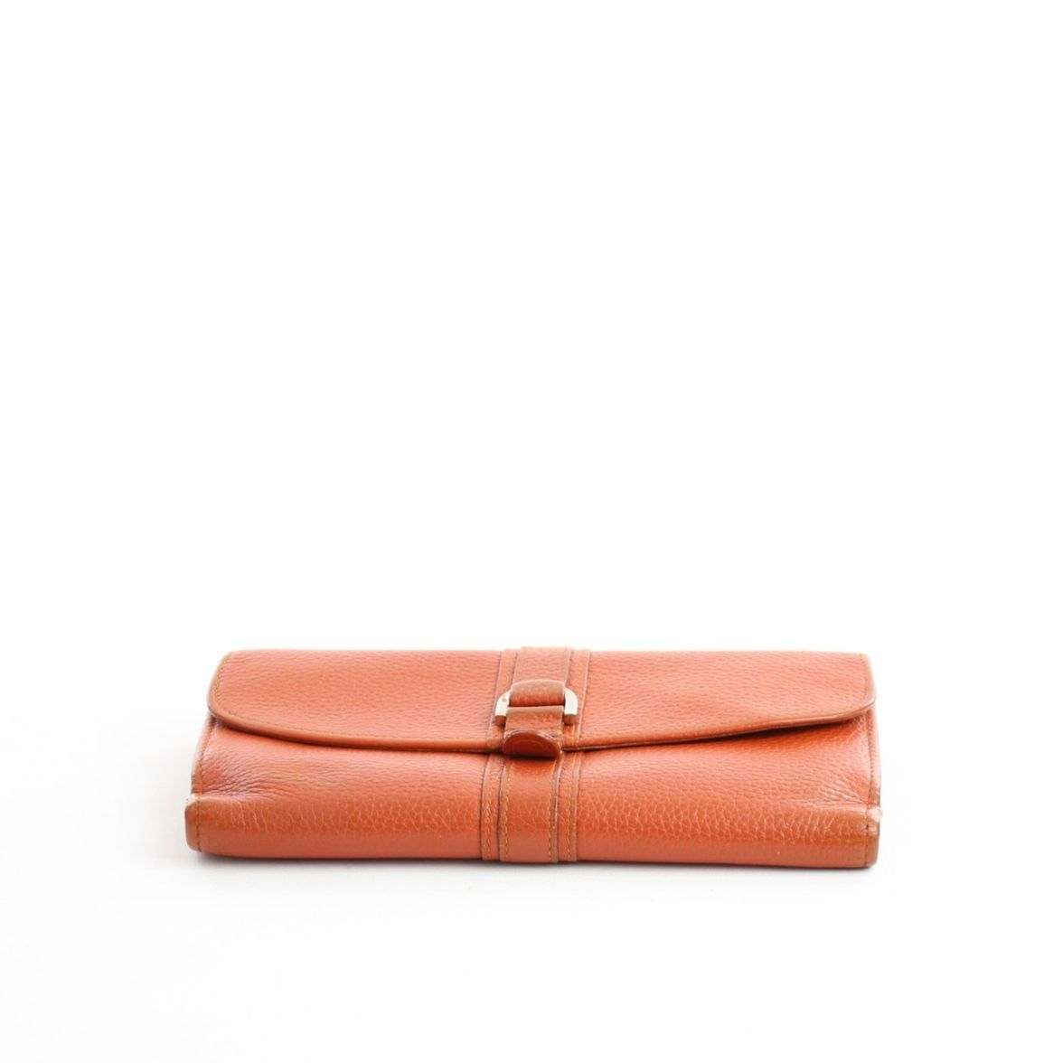 Longchamp Longchamp Buckle Deep Orange Leather Flap Wallet Size ONE SIZE - 5 Thumbnail