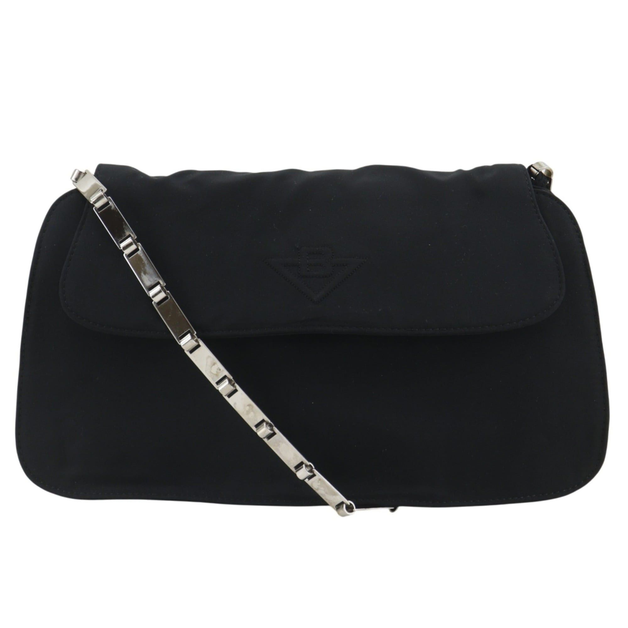 Bottega Veneta Bottega Veneta Chain Shoulder Bag, Nylon, Black, Magnetic Closure, Women's Size ONE SIZE - 1 Thumbnail