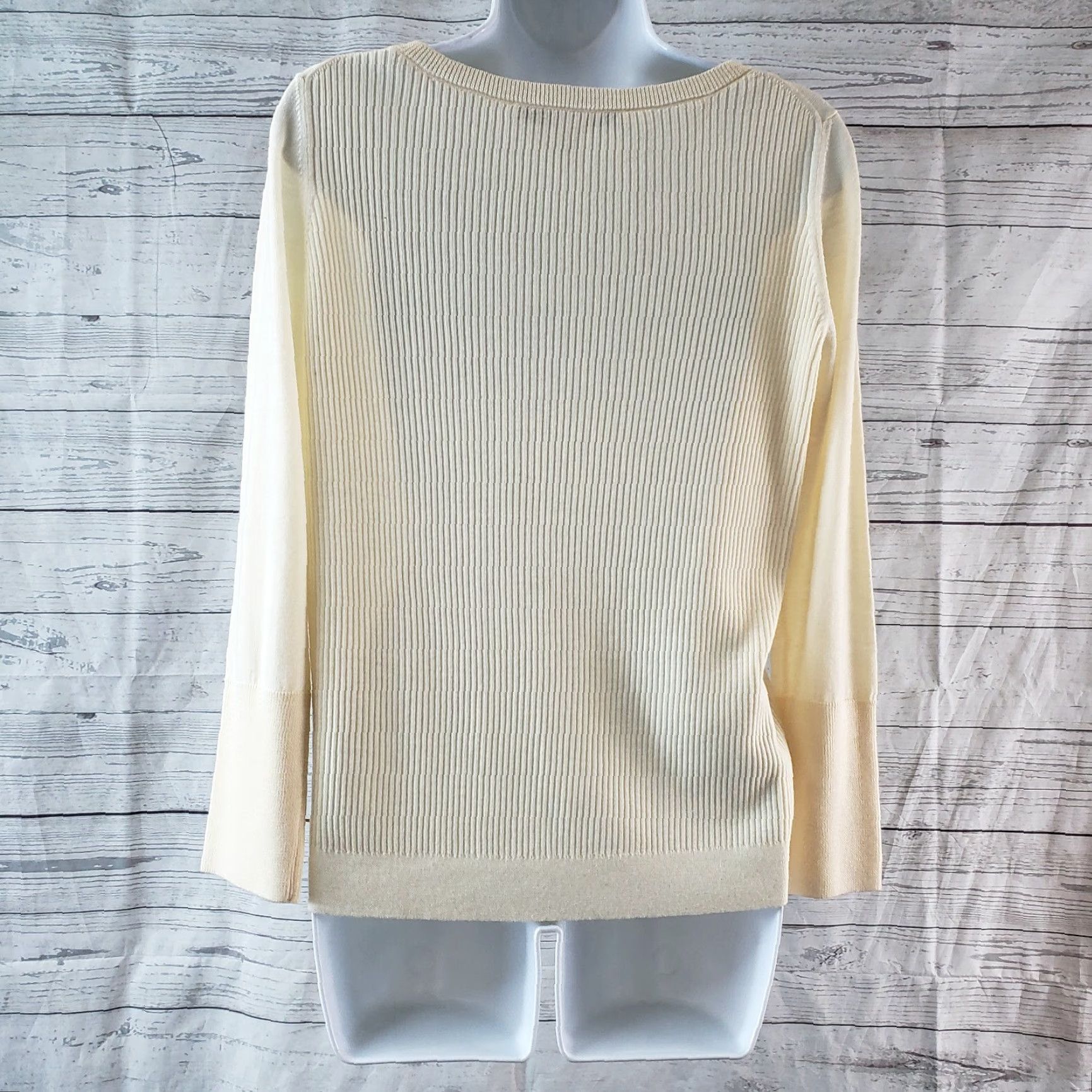 Diane von Furstenberg Diane von Furstenburg Womens Shara Applique Sweater Sz Large Ivory Wool Size L / US 10 / IT 46 - 4 Thumbnail