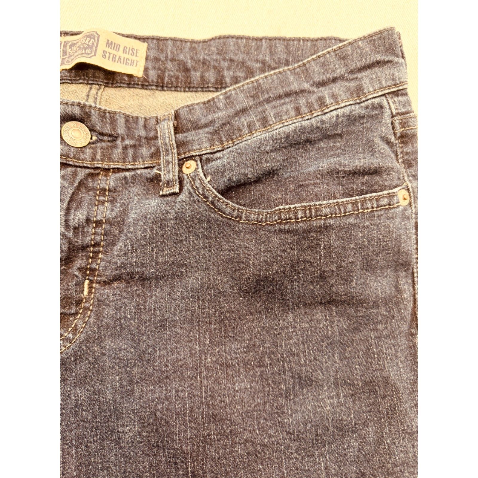 Levi's VINTAGE Levis Signature Womens 12 M Medium Low Rise Boot Cut Jeans Misses Denim 3011 Size 34" / US 12 / IT 48 - 3 Thumbnail