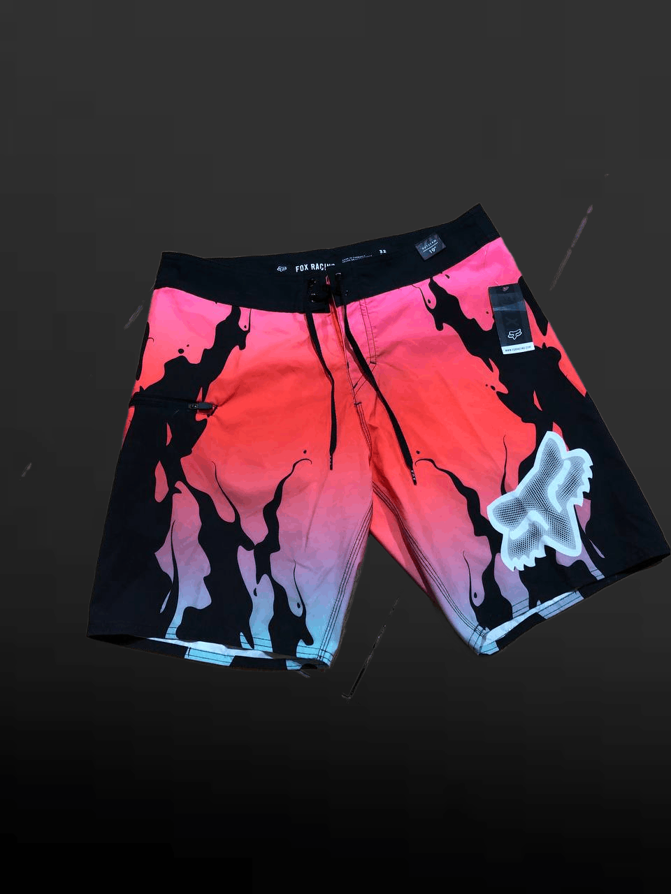 Fox Racing Fox Racing Board Shorts Striped Swim Trunks Surf Boardies Size US 32 / EU 48 - 1 Thumbnail
