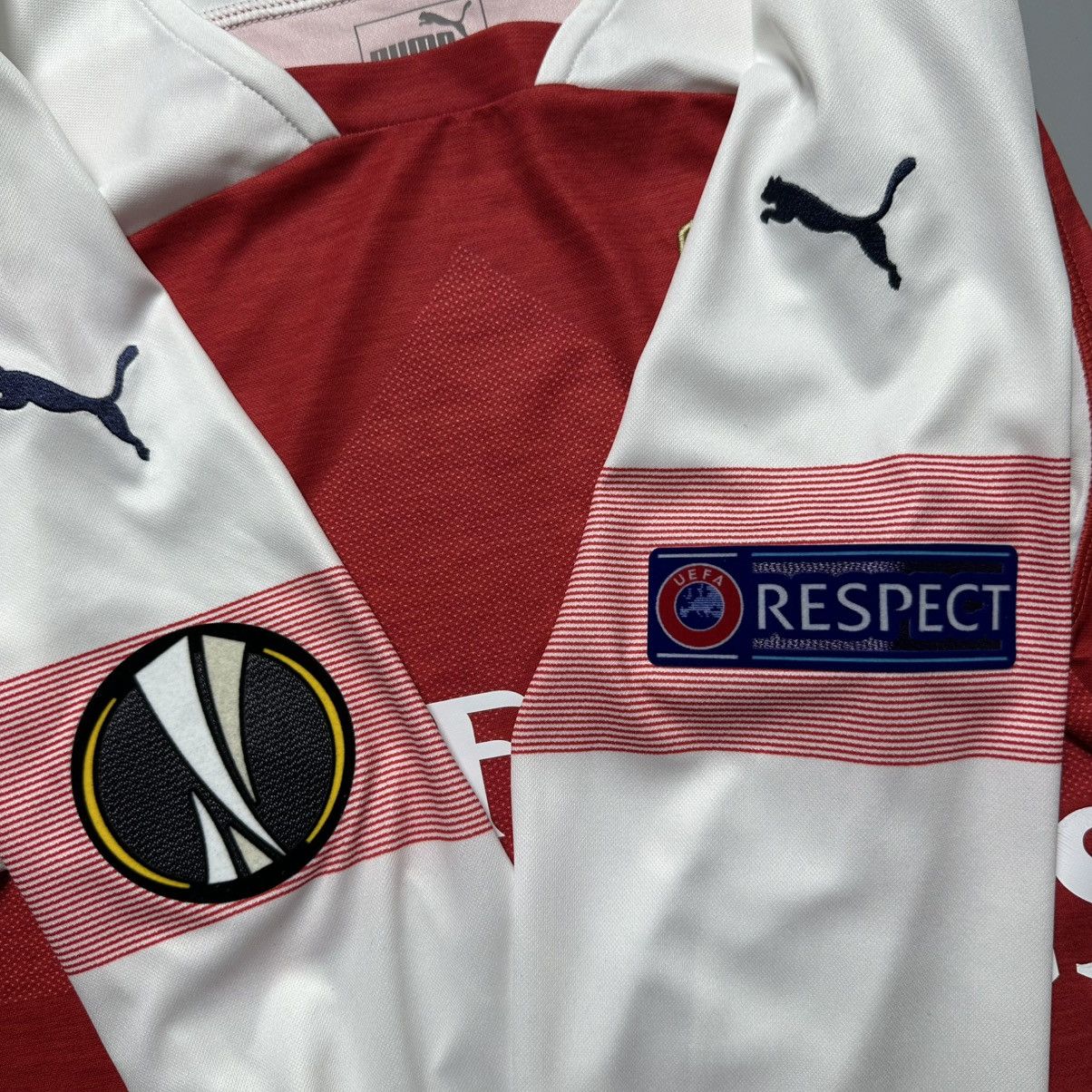 Puma ARSENAL PUMA 2018/2019 FOOTBALL SOCCER HOME JERSEY #10 OZIL Size US L / EU 52-54 / 3 - 8 Thumbnail