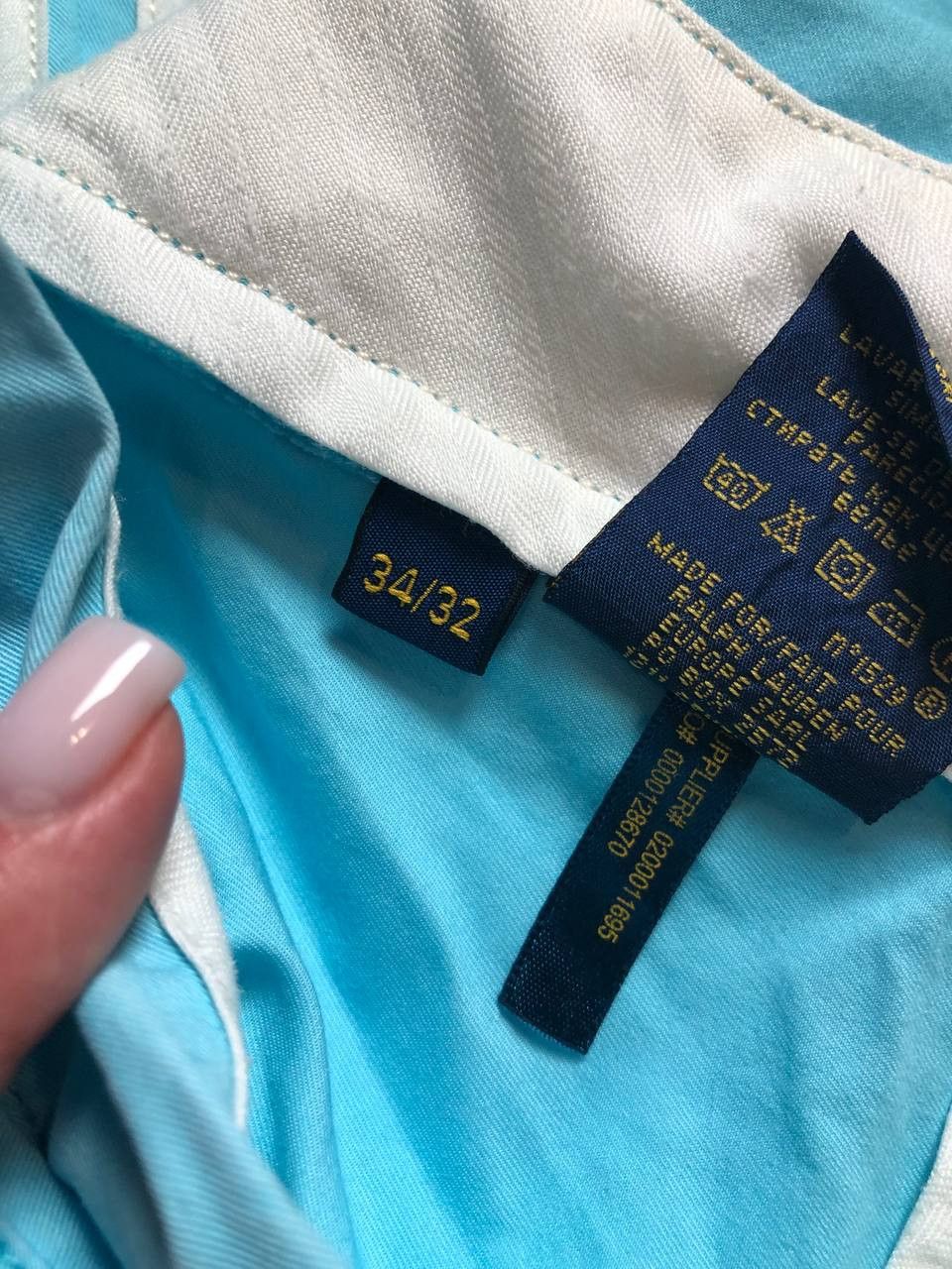 Polo Ralph Lauren Polo Ralph Lauren stretch classic-fit pants in a light blue Size US 34 / EU 50 - 14 Thumbnail