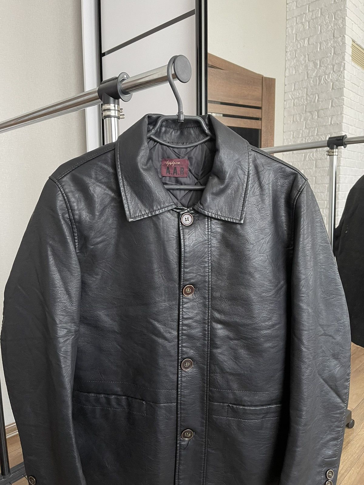 Japanese Brand A.A.R Yohji Yamamoto Vintage Leather Jacket Japan 90s Size US L / EU 52-54 / 3 - 5 Thumbnail