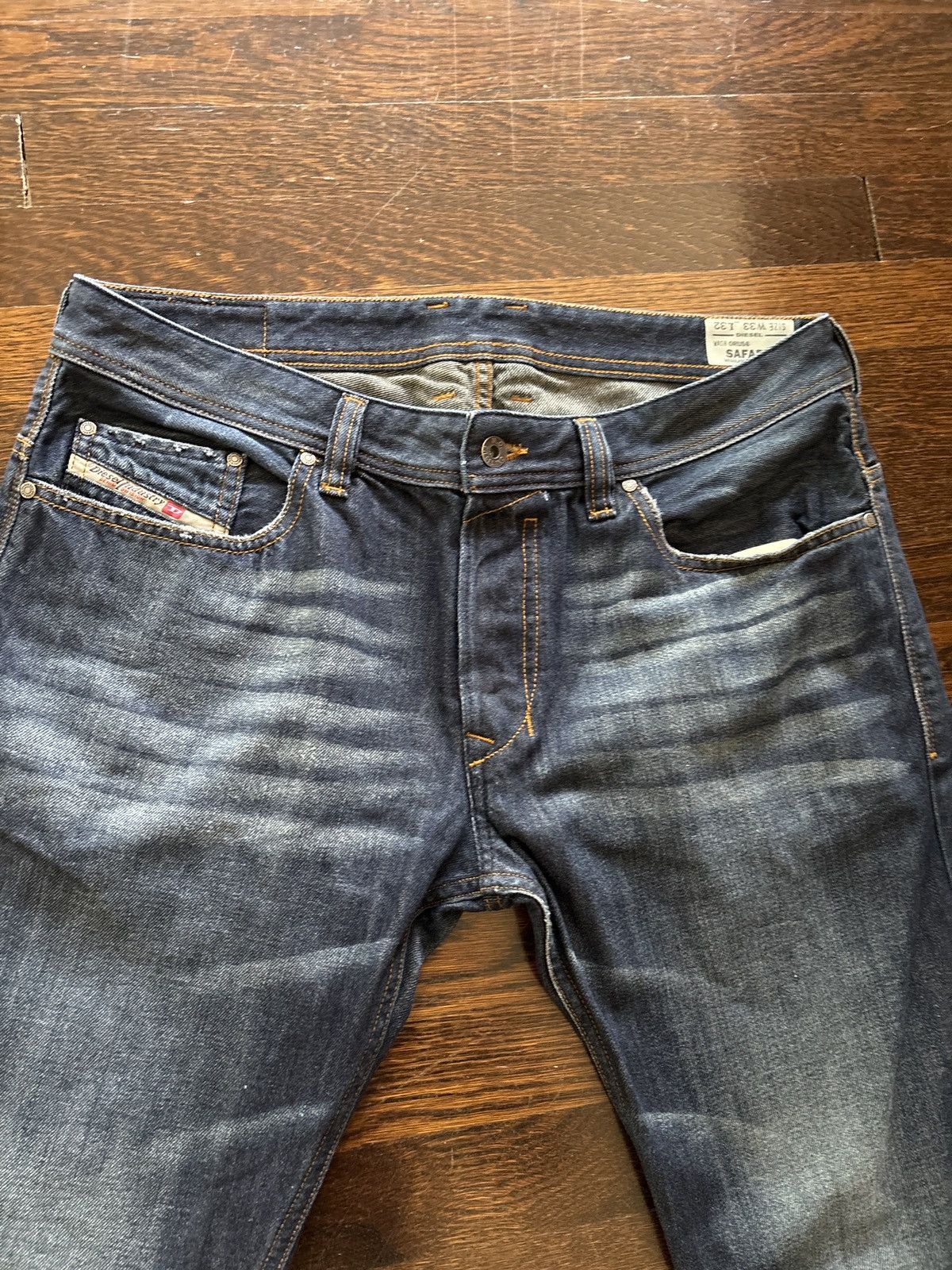 Diesel × Vintage Y2k Vintage Diesel Safado Slim-Straight denim Size US 33 - 4 Thumbnail