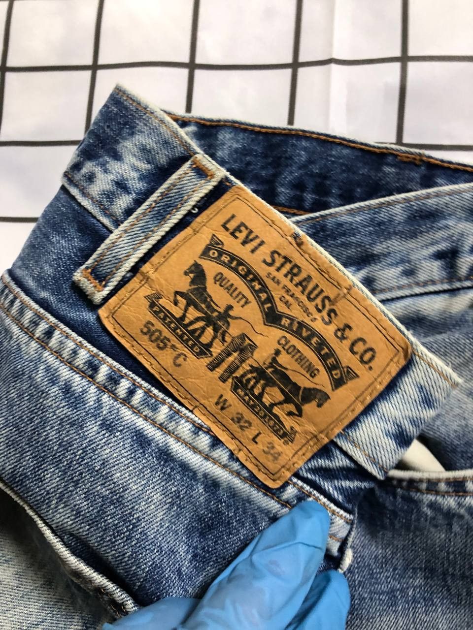 Levi's Vintage 90s Orange Tab Levi’s Jeans 505 Blue Distressed Size US 32 / EU 48 - 17 Thumbnail