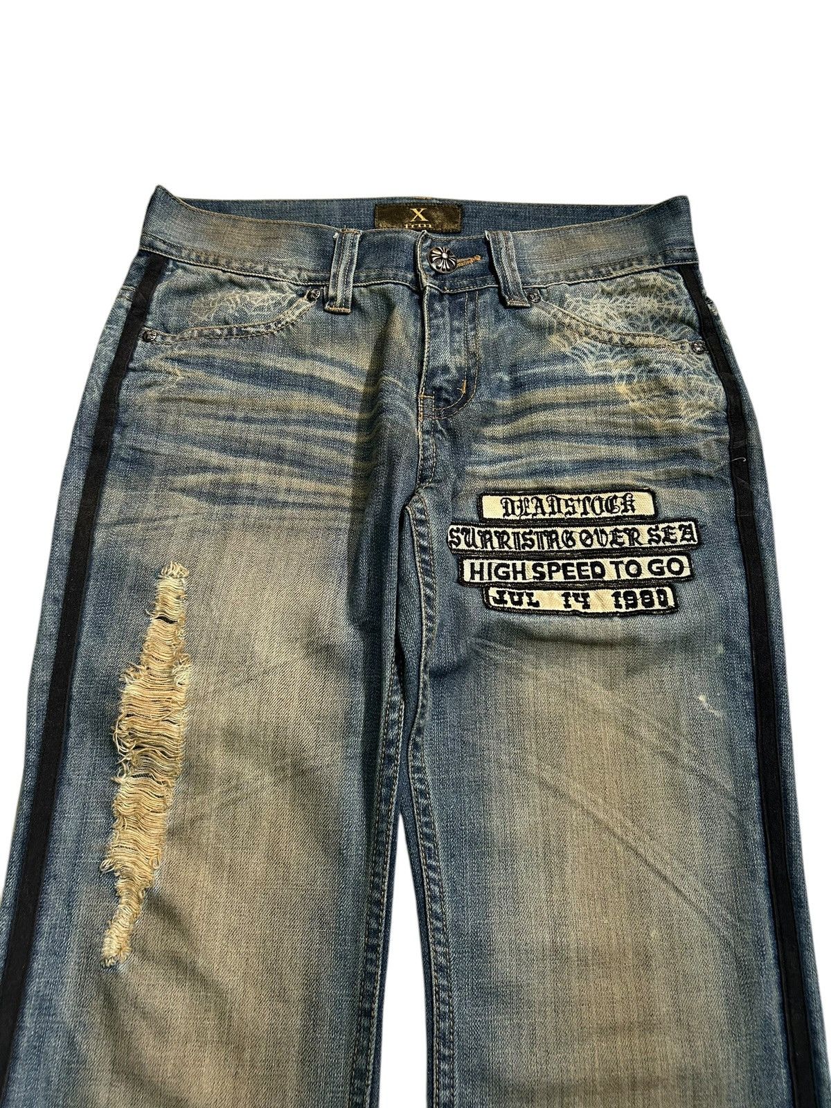 Japanese Brand × Kapital × Vintage Xfrm Flare Japanese Punk Bondage Style Denim ☠️🎌 Size US 30 / EU 46 - 2 Thumbnail