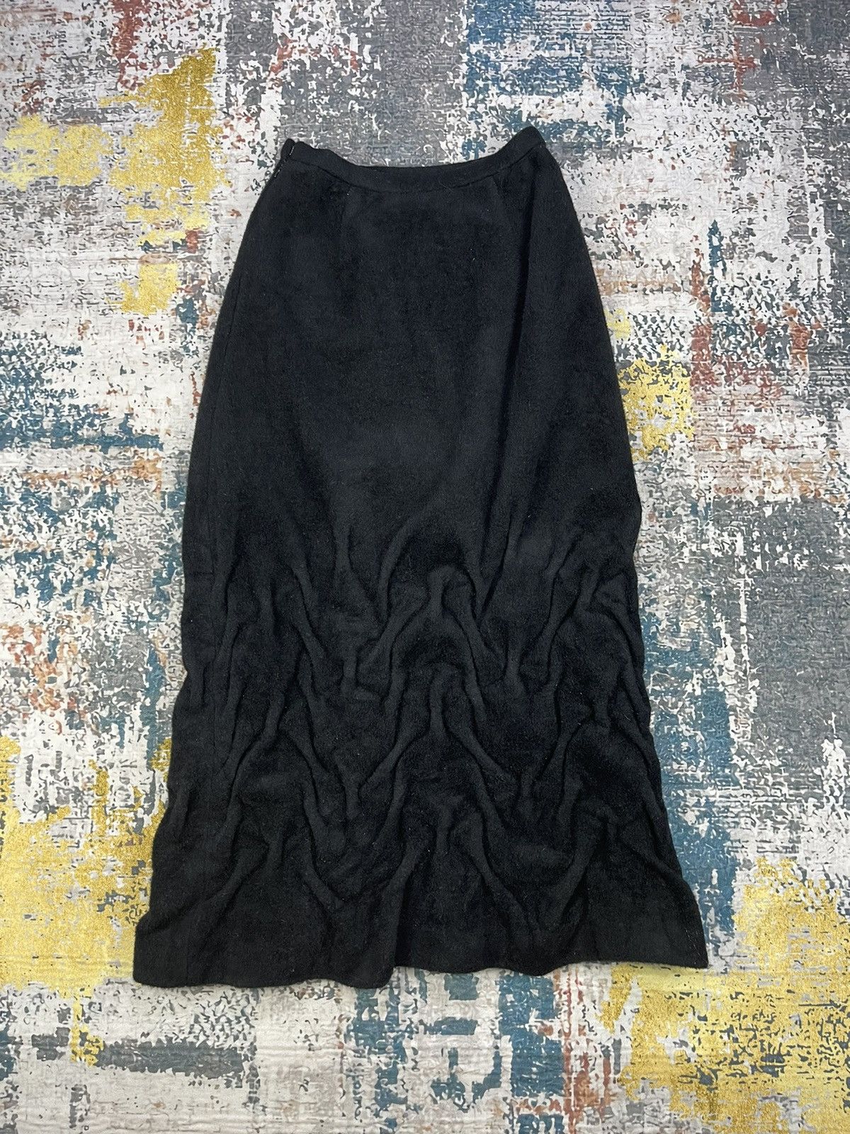 If Six Was Nine Ritsuko Shirahama Twitch Crepe Flared Skirts Size 25" / US 0 / IT 36 - 3 Thumbnail