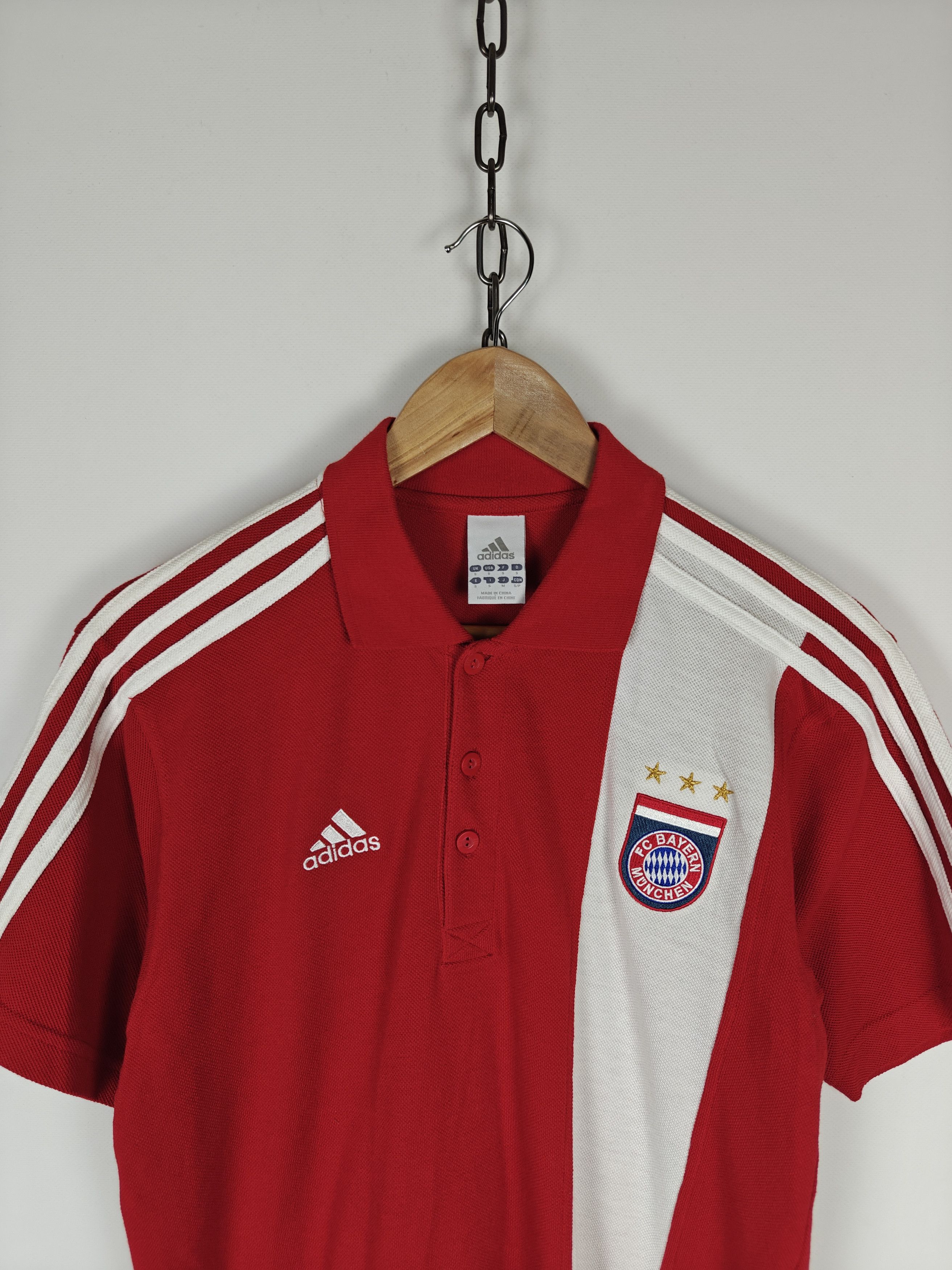 Adidas Adidas FC Bayern Munchen Polo T-Shirt VTG Red size S Size US S / EU 44-46 / 1 - 2 Thumbnail