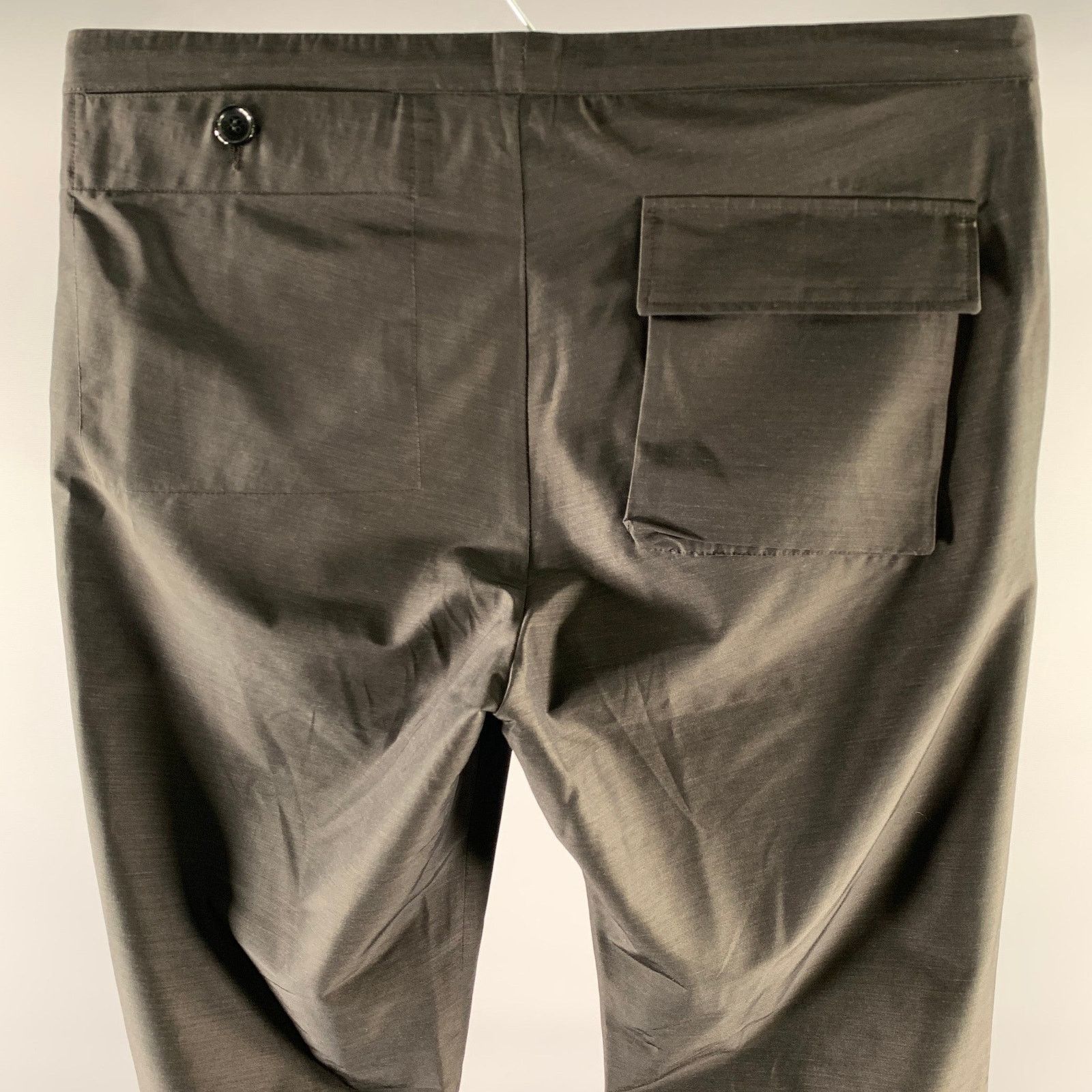 Arnar Mar Jonsson ARNAR MAR JONSSON L Grey Wool Blend Drawstring Casual Pants Size US 35 - 2 Thumbnail
