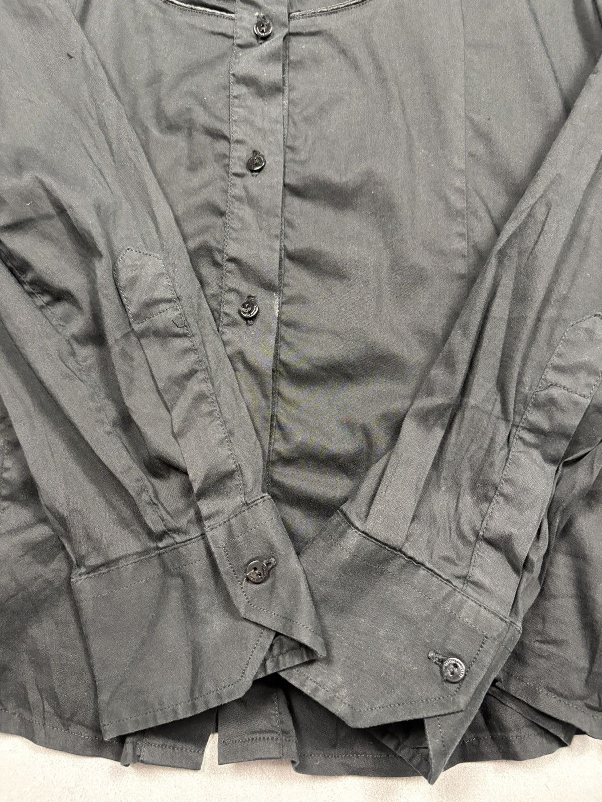 Takeshy Kurosawa Takeshy Kurosawa Black Artisanal Wrinkled Shirt Archive 00s Size US L / EU 52-54 / 3 - 16 Thumbnail