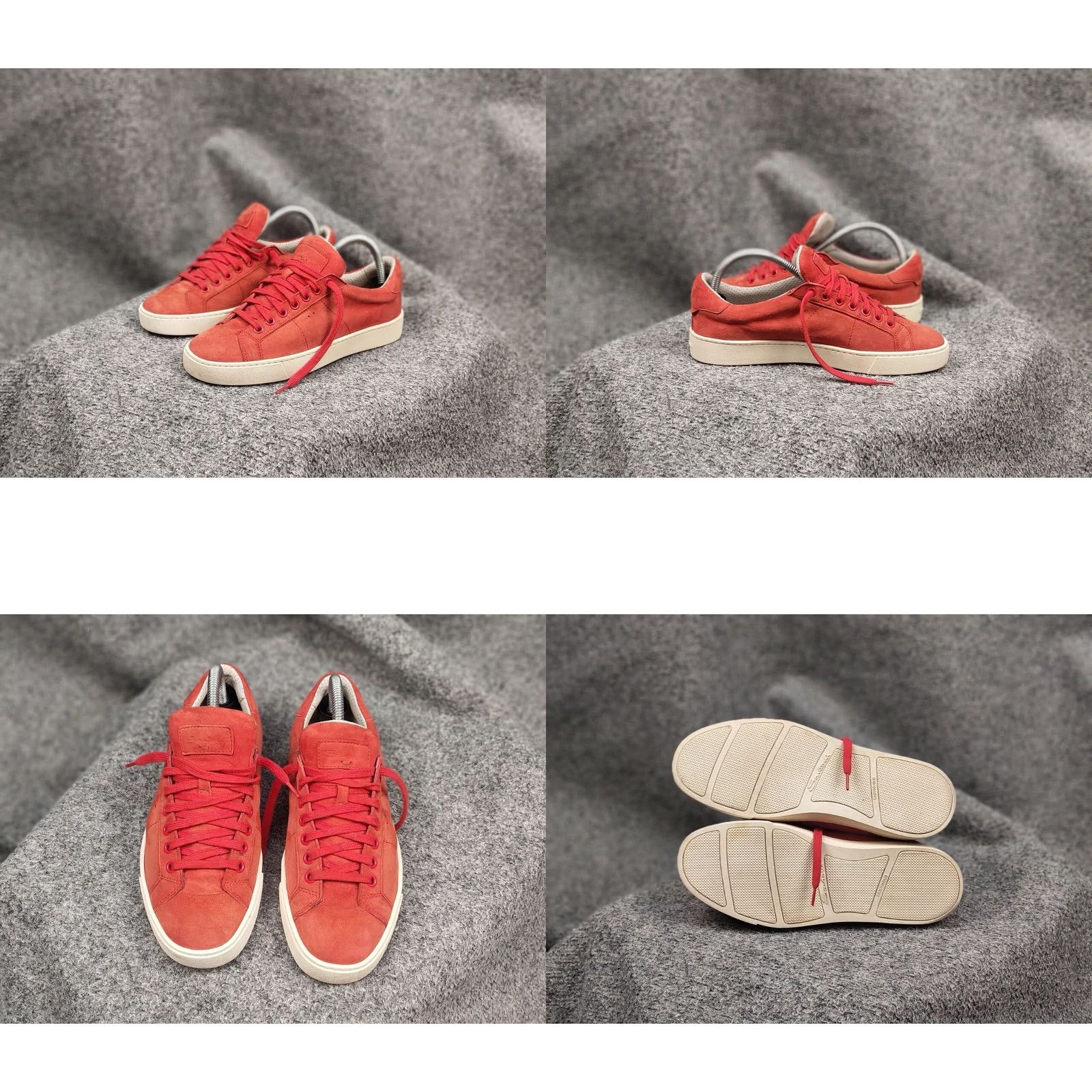 Santoni Santoni Design Orange Women's Leather Suede Classic Sneakers - 37 EU, 7 US, Leather, Low Top, Casual Shoes, Designer Style Size US 7 / IT 37 - 9 Thumbnail