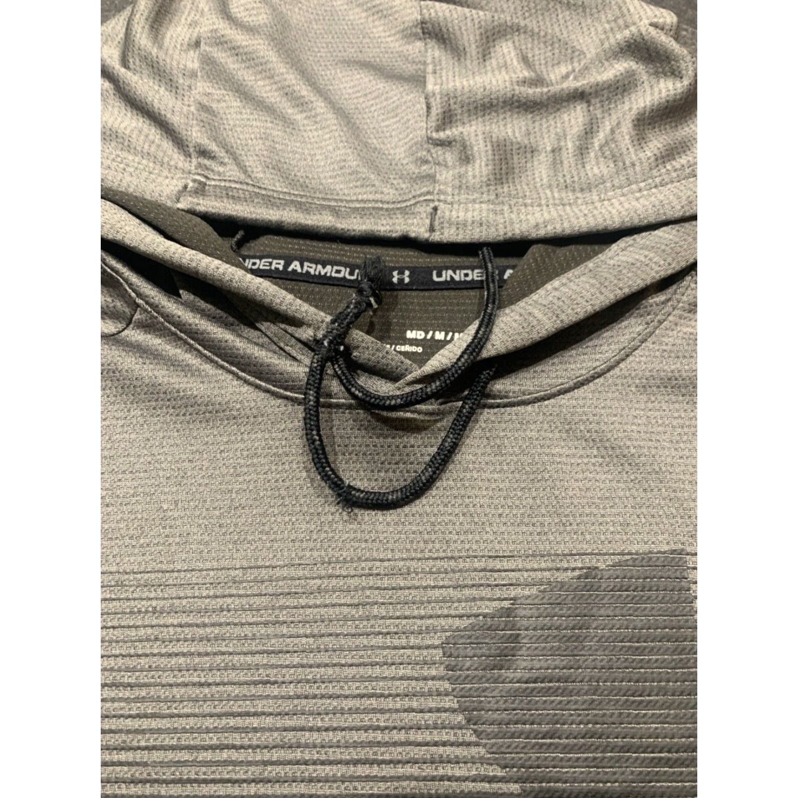 Under Armour Under Armour Athletic Hooded Sweater Men Medium Gray Black Big Logo Pullover Size US M / EU 48-50 / 2 - 6 Thumbnail