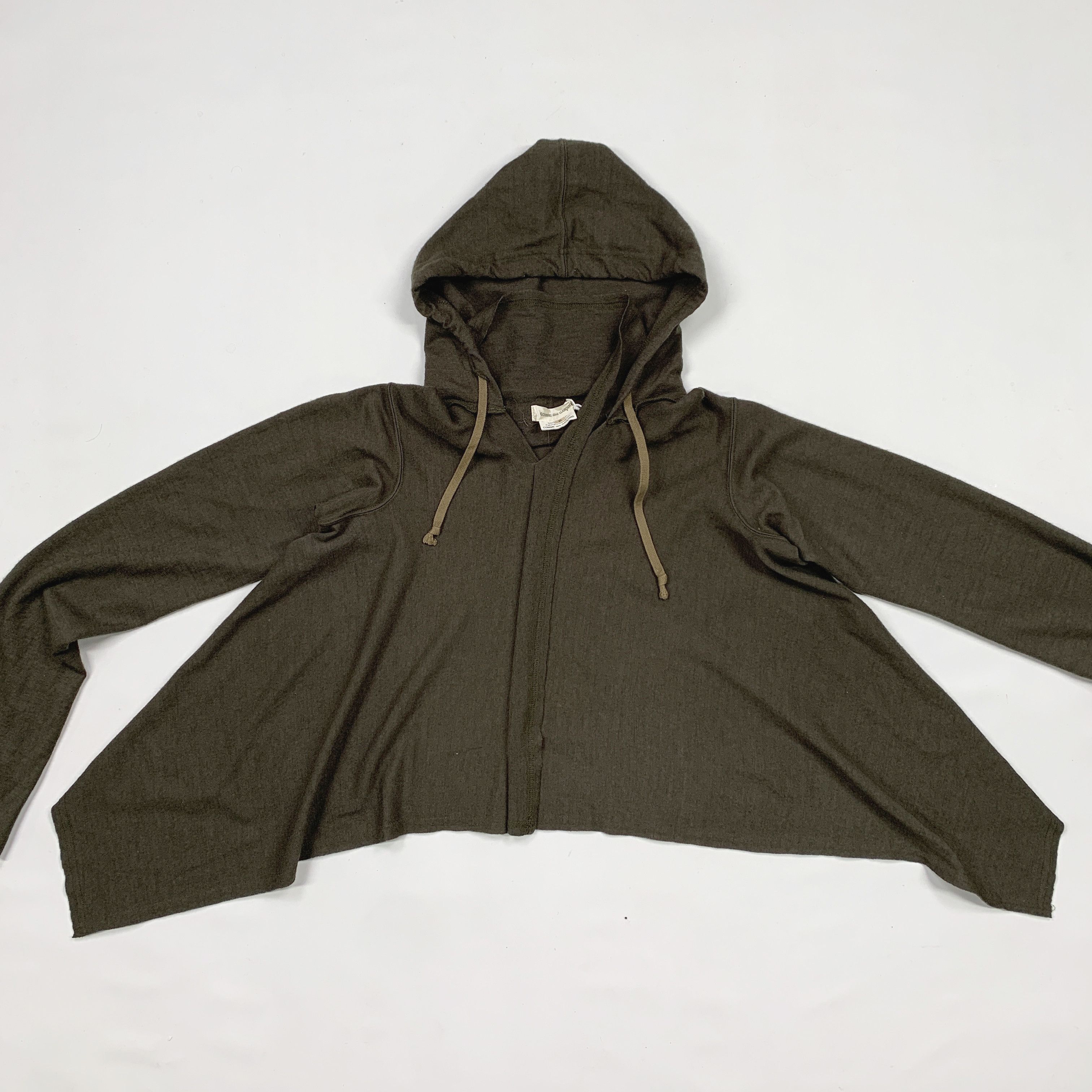 Comme des Garcons 2009 Cropped / Drape Knit Hoodie Size M / US 6-8 / IT 42-44 - 3 Thumbnail