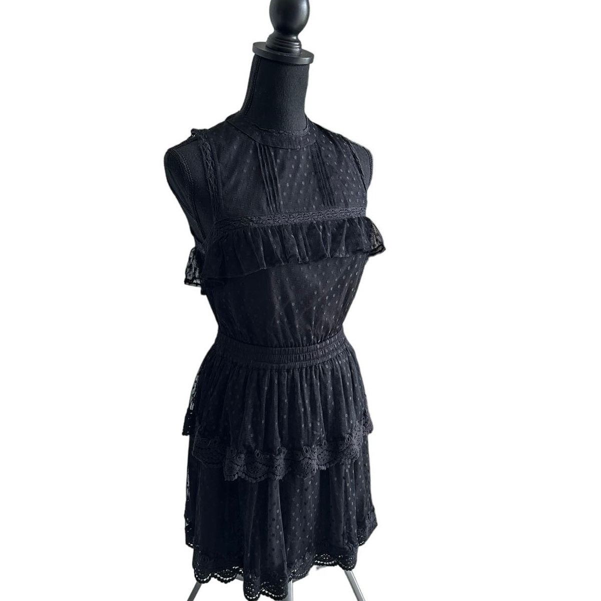MISA Los Angeles Misa Los Angeles Liat Point D'esprit Black Dress Sz S Size S / US 4 / IT 40 - 2 Thumbnail